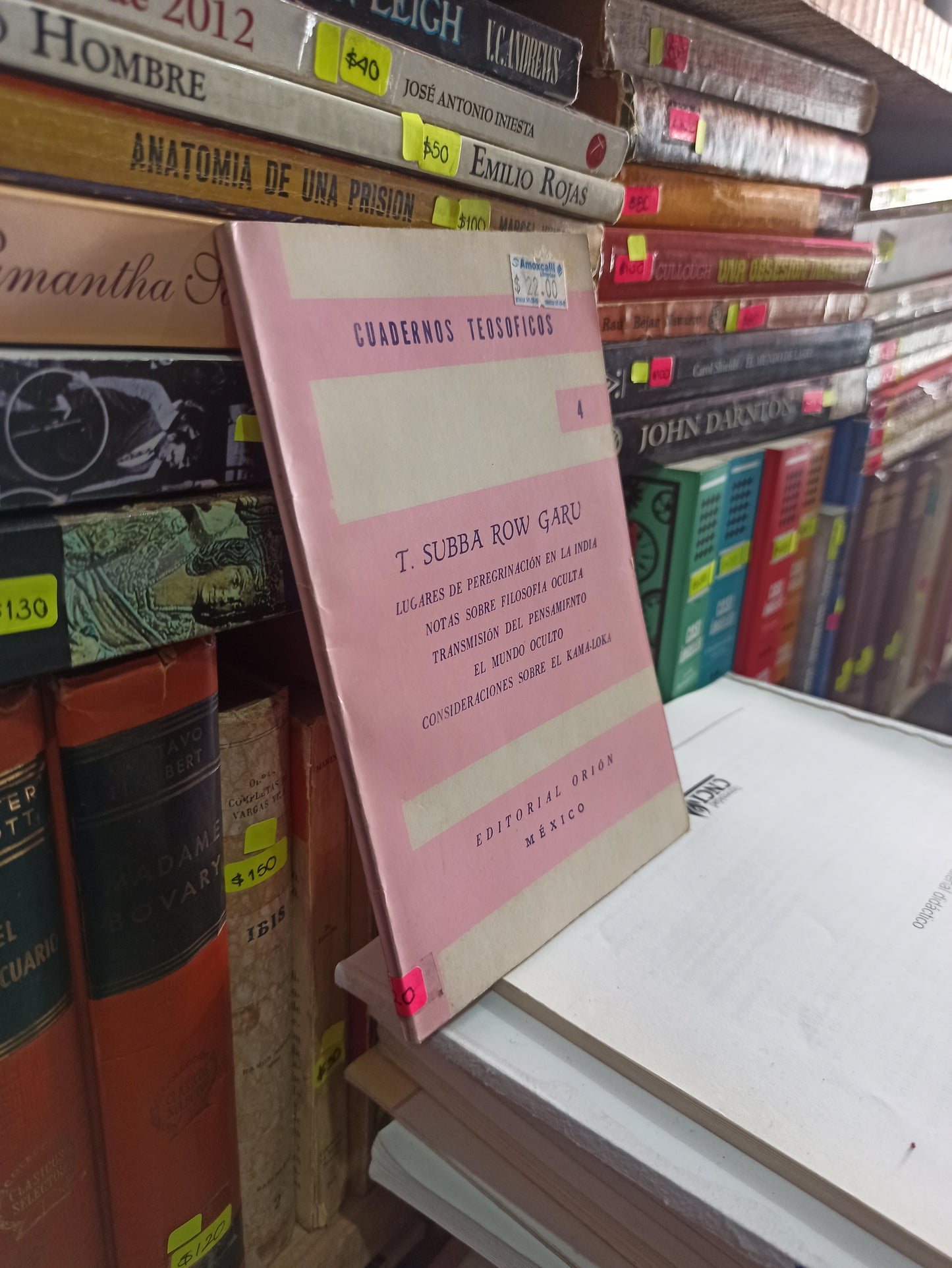 CUADERNOS TEOSOFICOS POR T. SUBBA ROW GARU USADO SOCIOLOGÍA LITERARIO 305