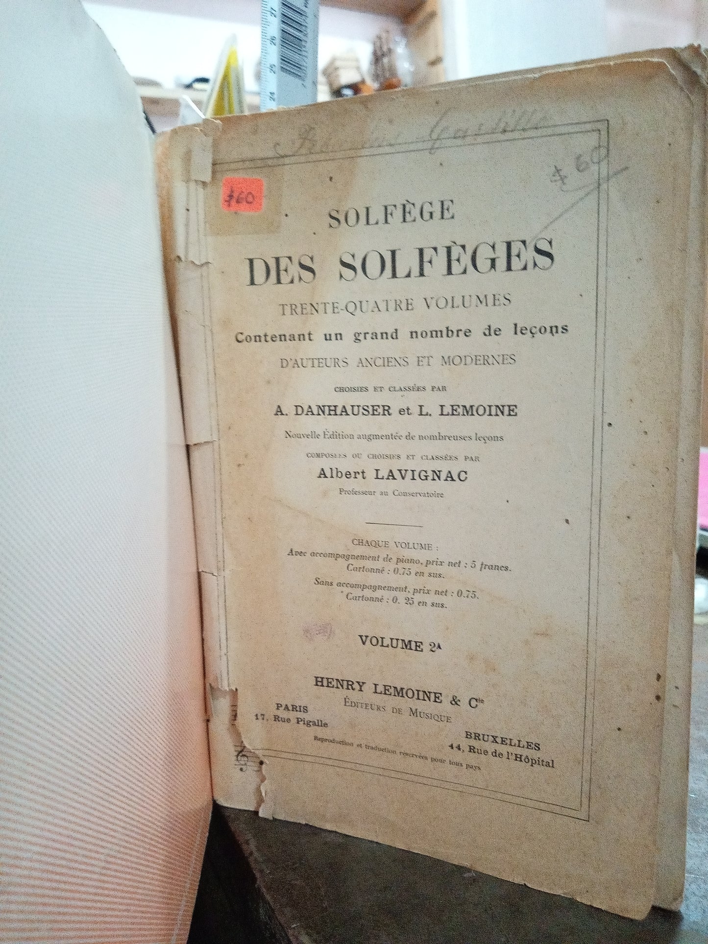 SOLFEGE DES SOLFEGEA POR HENRY LEMOINE Y C USADO MUSICA ALDAMA