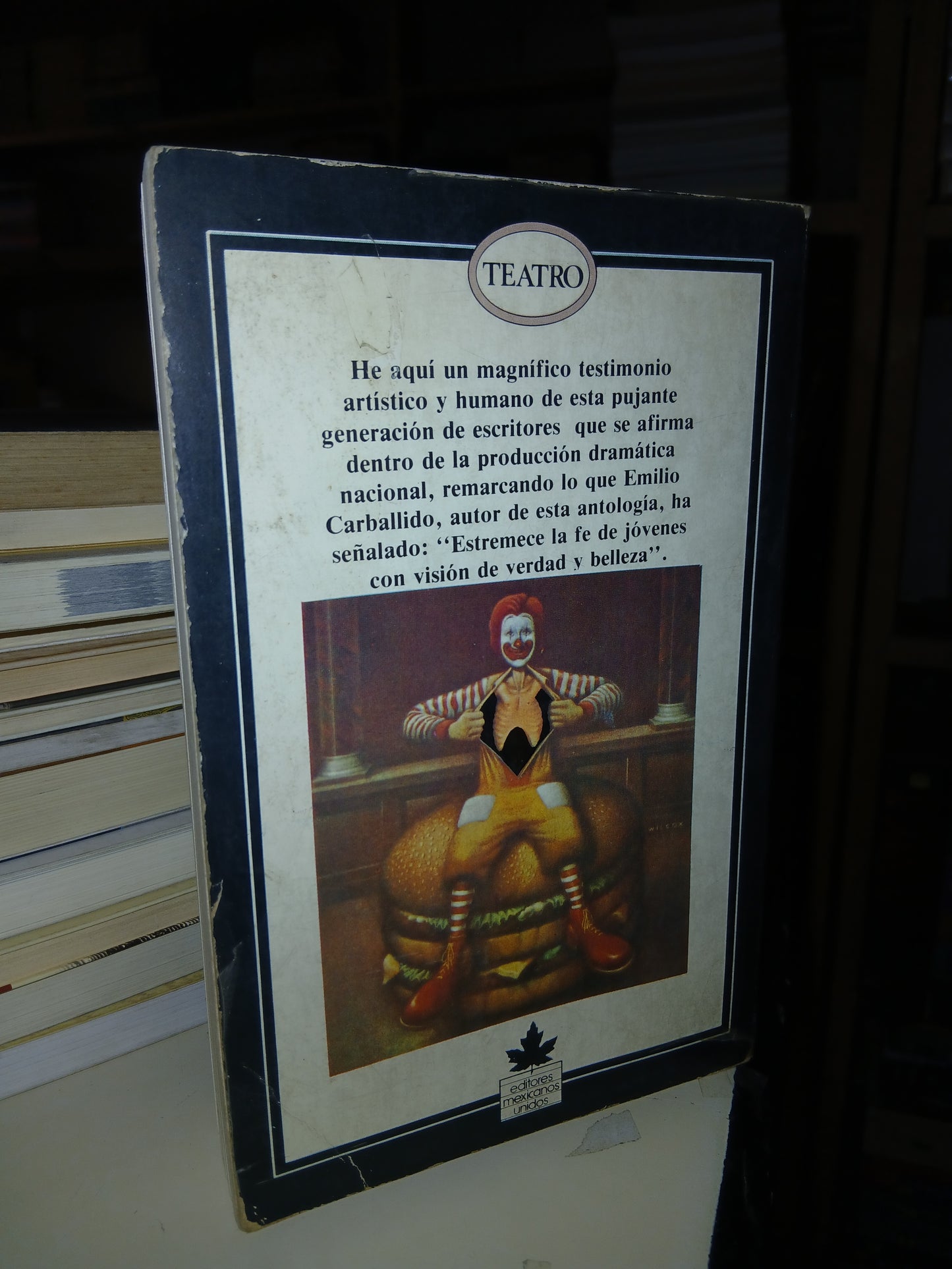 TEATRO JOVEN DE MÉXICO POR EMILIO CARBALLIDO USADO TEATRO LITERARIO 207