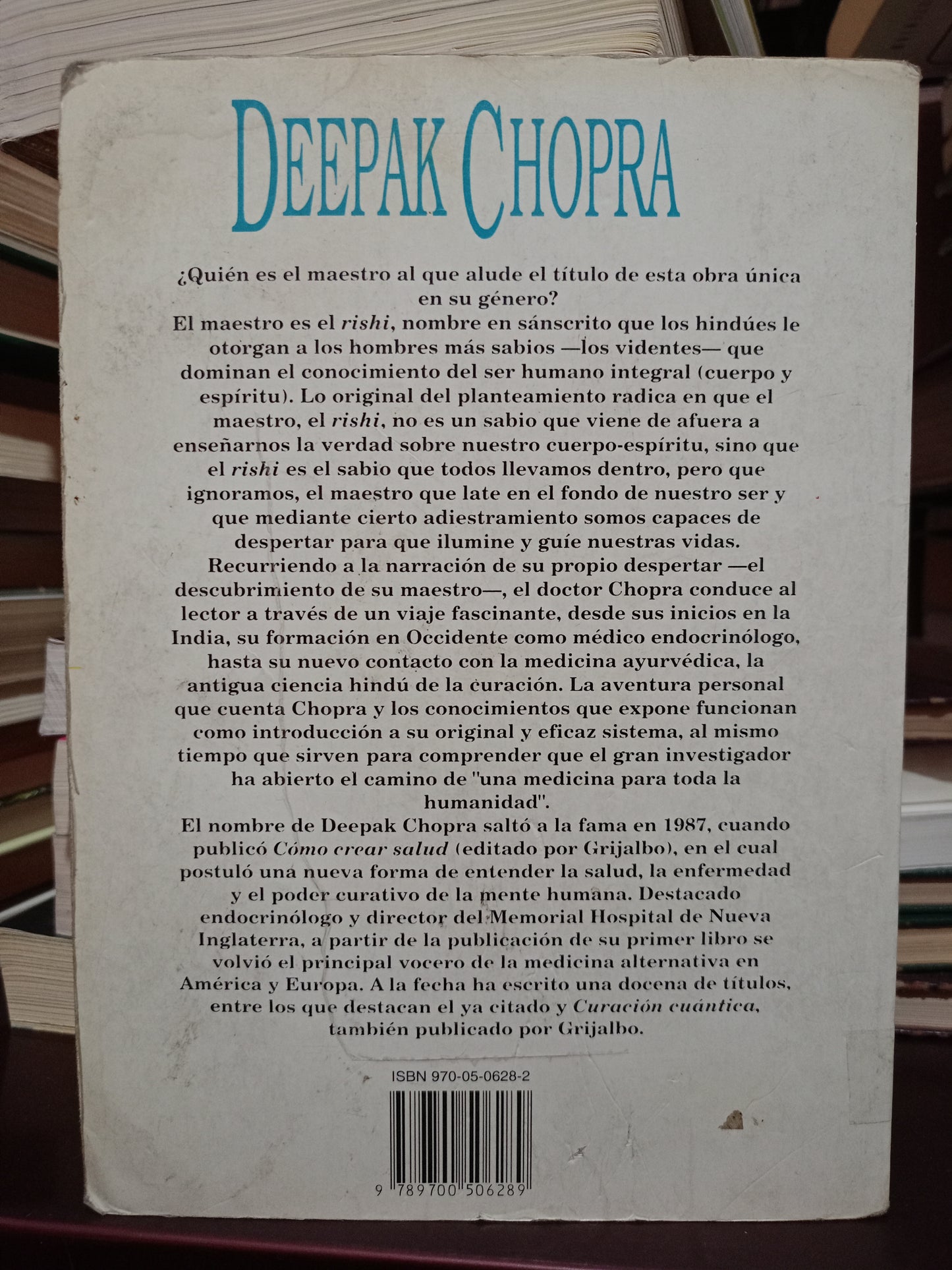 EL REGRESO DEL MAESTRO POR DEEPAK CHOPRA USADO SUPERACIÓN PERSONAL LITERARIO 305
