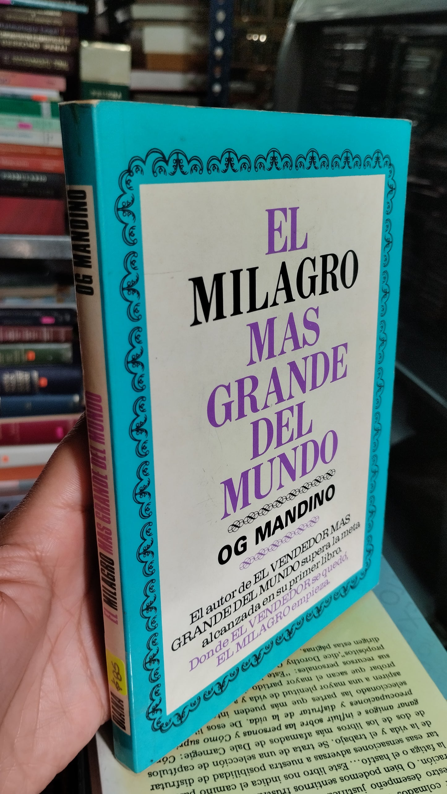 EL MILAGRO MAS GRANDE DEL MUNDO POR EL OG MANDINO LIBRO USADO SUPERACION PERSONAL ALDAMA