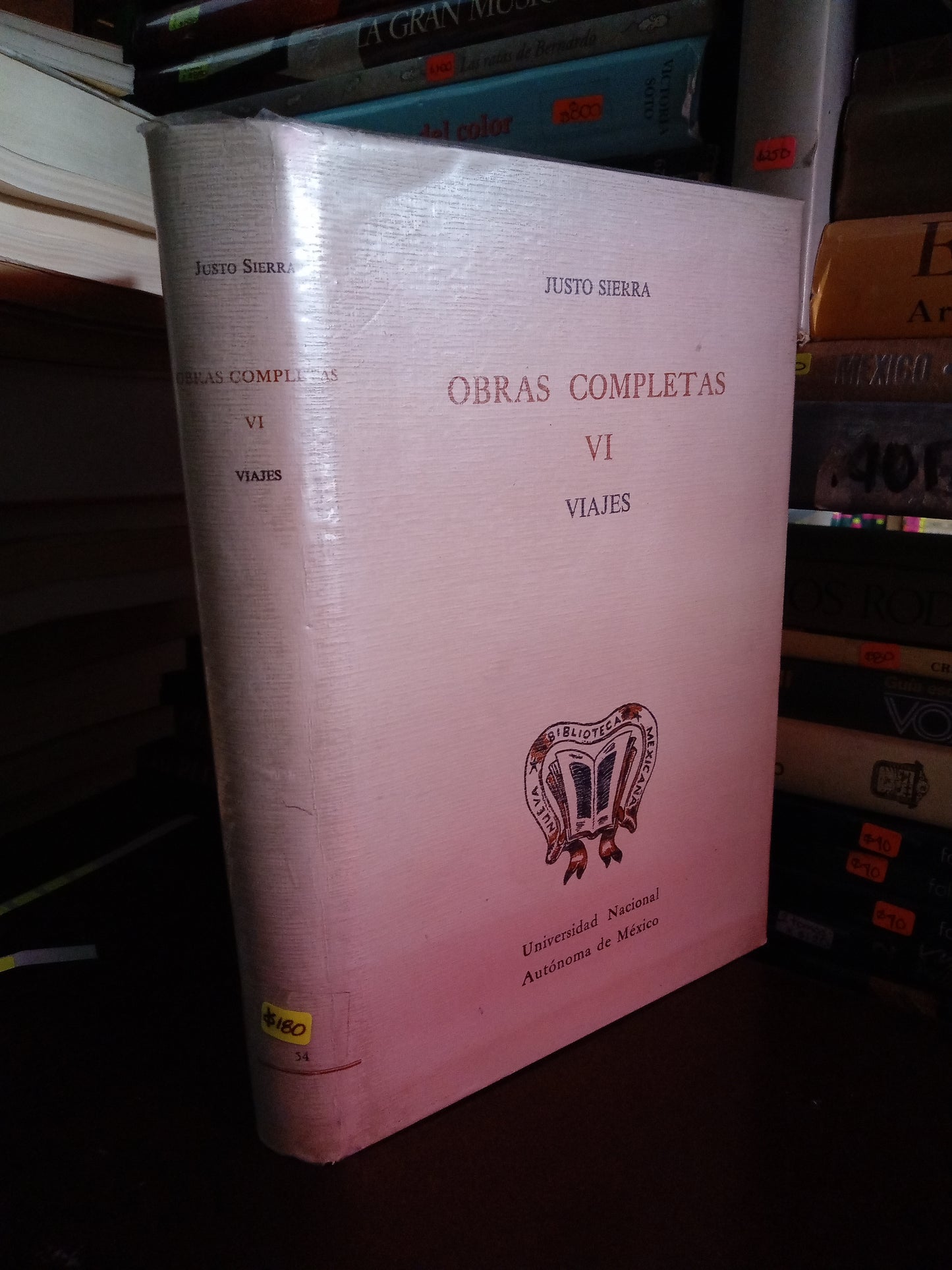 OBRAS COMPLETAS VI VIAJES JUSTO SIERRA USADO NOVELA LITERARIO 305