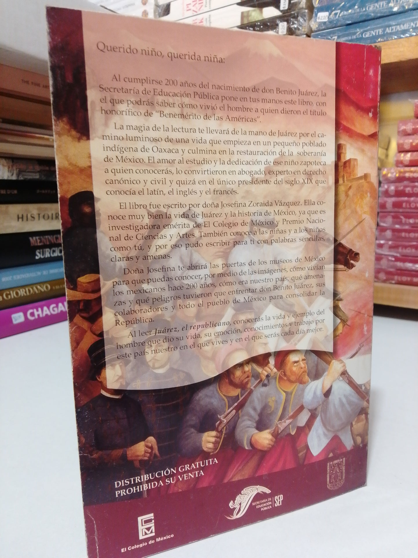 JUAREZ EL REPUBLICANO POR JOSEFINA SORAIDA VAZQUEZ USADO HISTORIA JUAREZ