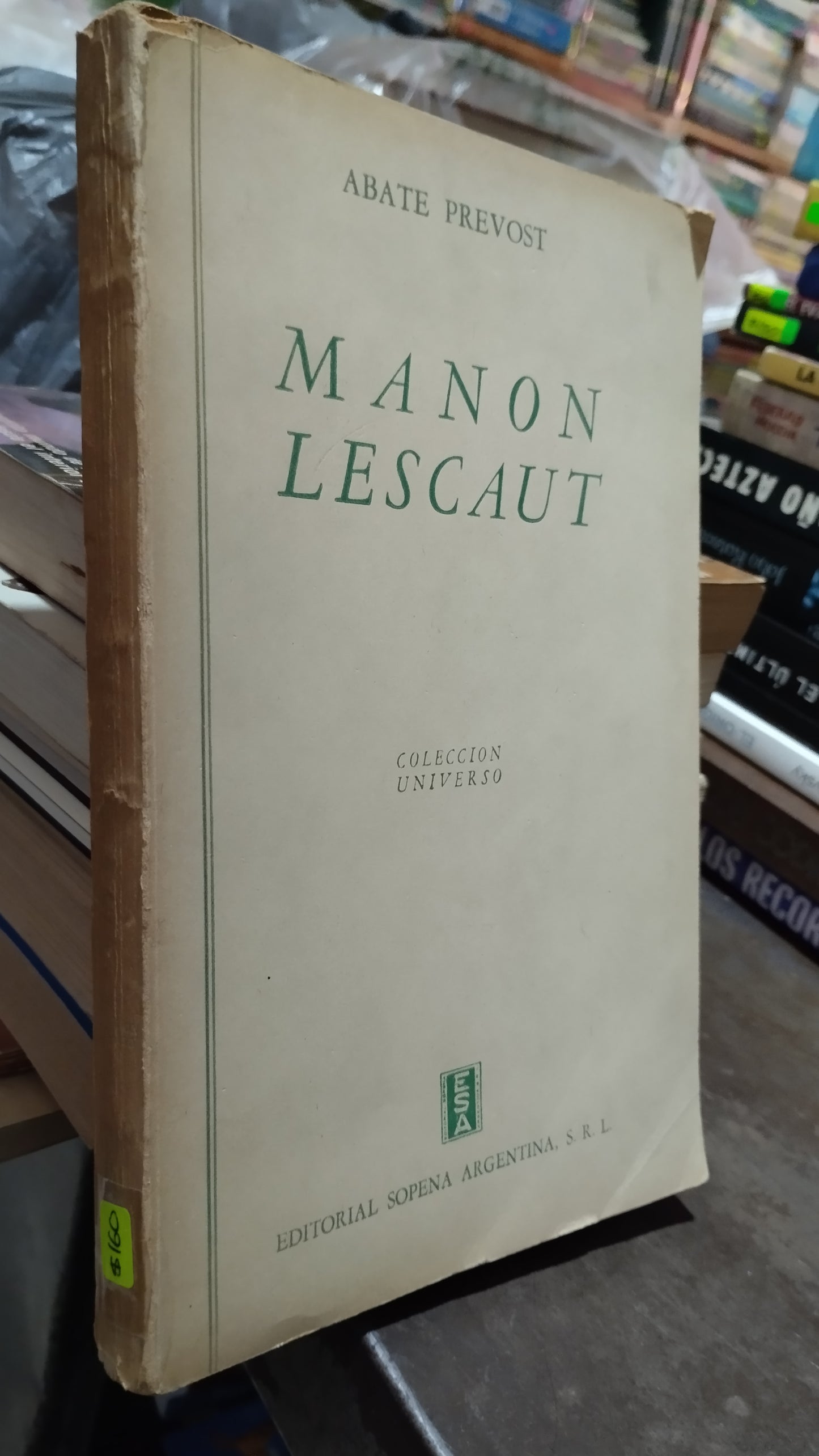 MANON LESCAUT POR ABATE PREVOST LIBRO USADO ANTIGUO ALDAMA