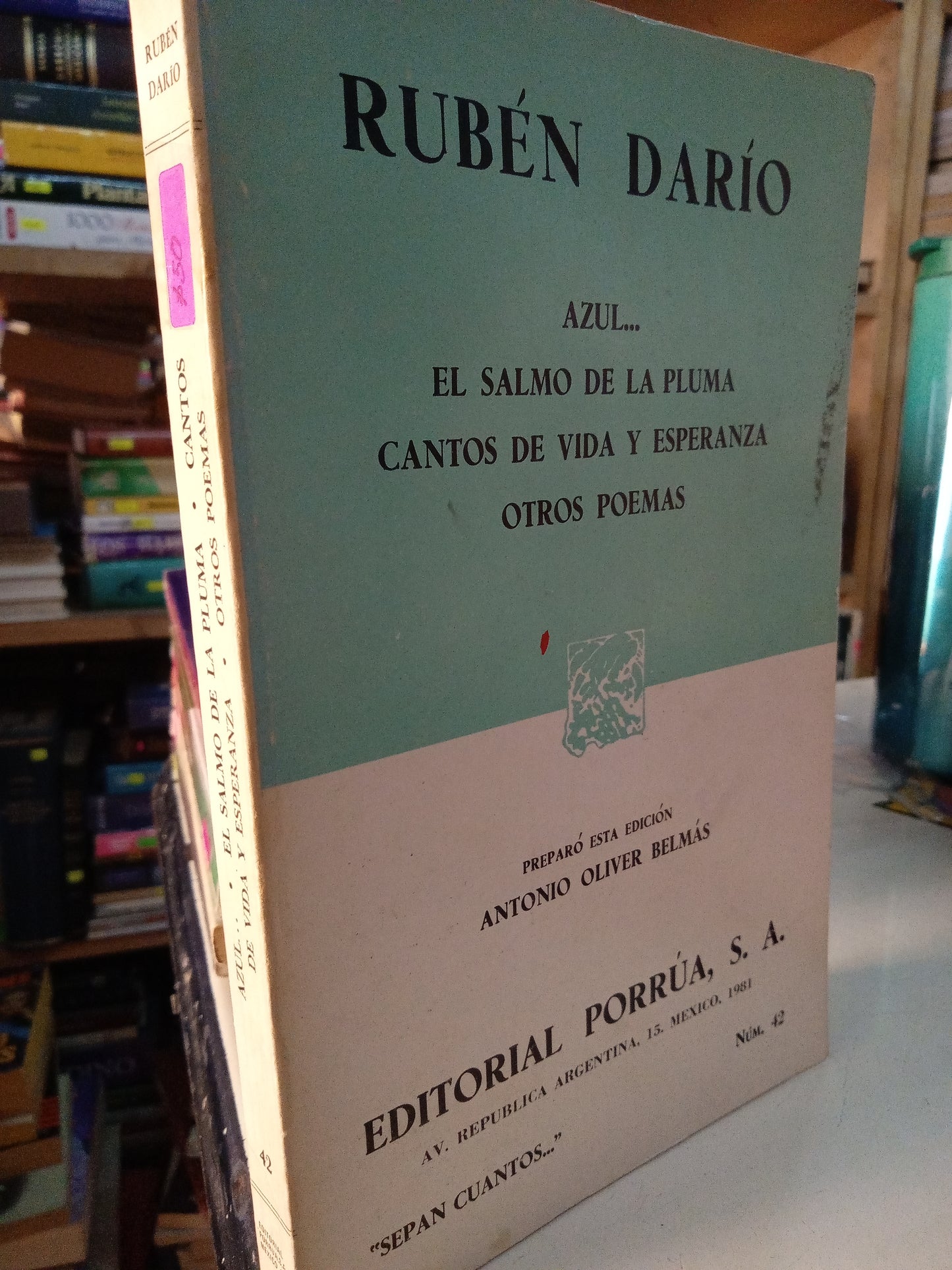 AZUL EL SALMO DE LA PLUMA CANTOS DE VIDA Y EZPERANZA OTROS POEMAS POR RUBEN DARIO USADO POESIA LITERARIO 207