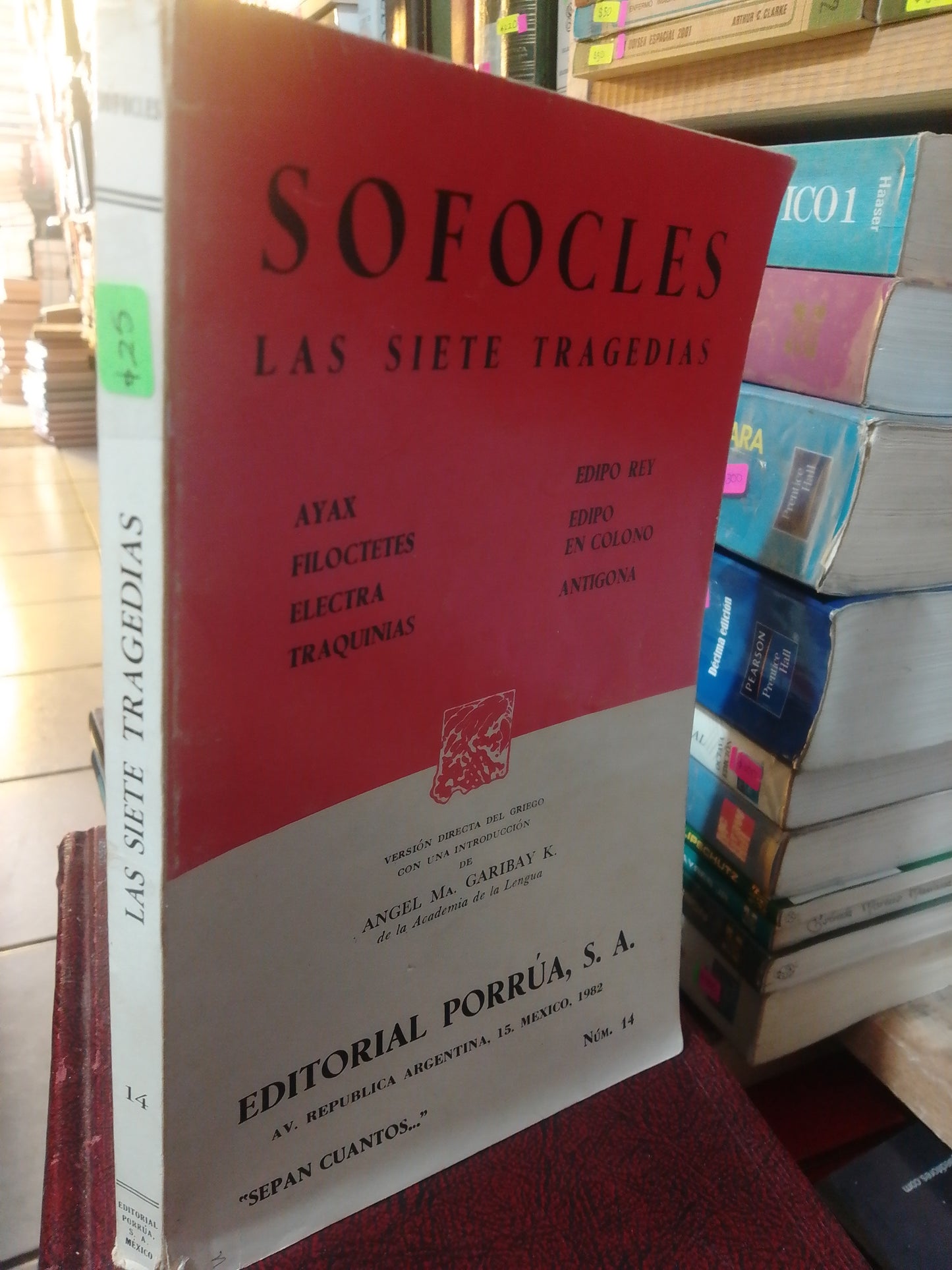 LAS SIETE TRAGEDIAS POR SOFOCLES USADO NOVELA JUAREZ