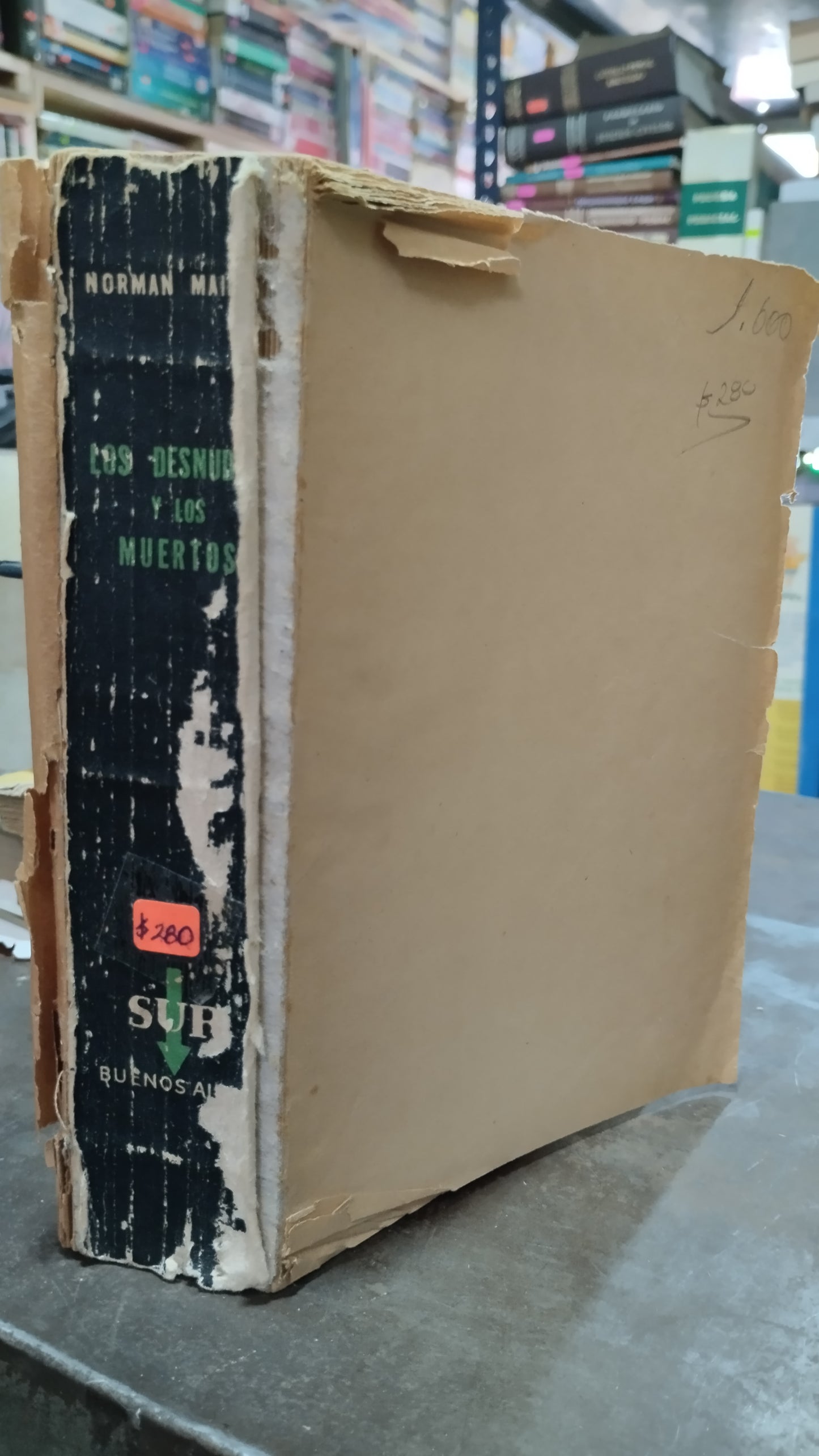 LOS DESNUDOS Y LOS MUERTOS POR NORMAN MAILER LIBRO USADO ANTIGUO ALDAMA