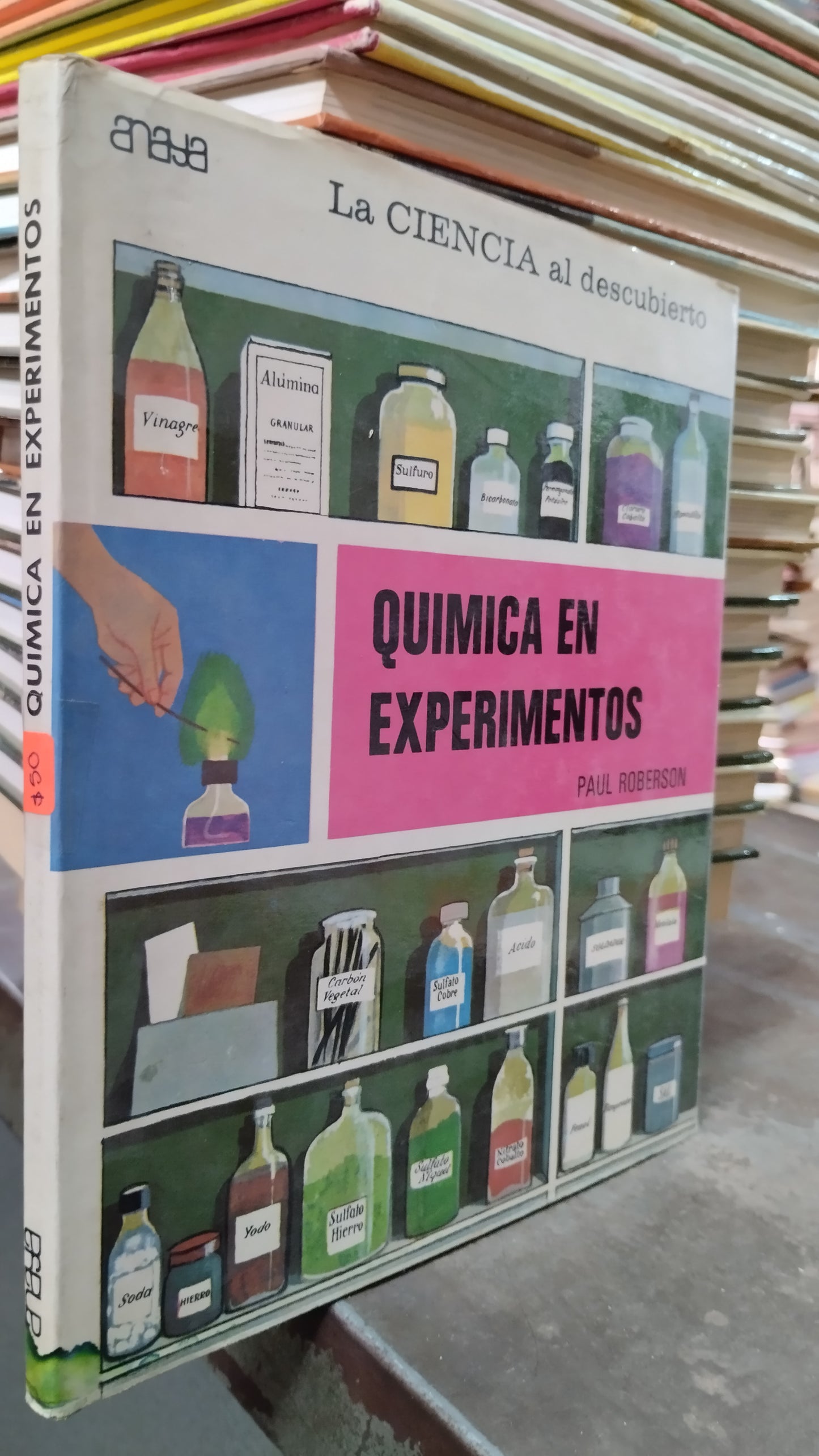 QUIMICA EN EXPERIMENTOS POR PAUL ROBERSON LIBRO USADO CIENCIA ALDAMA