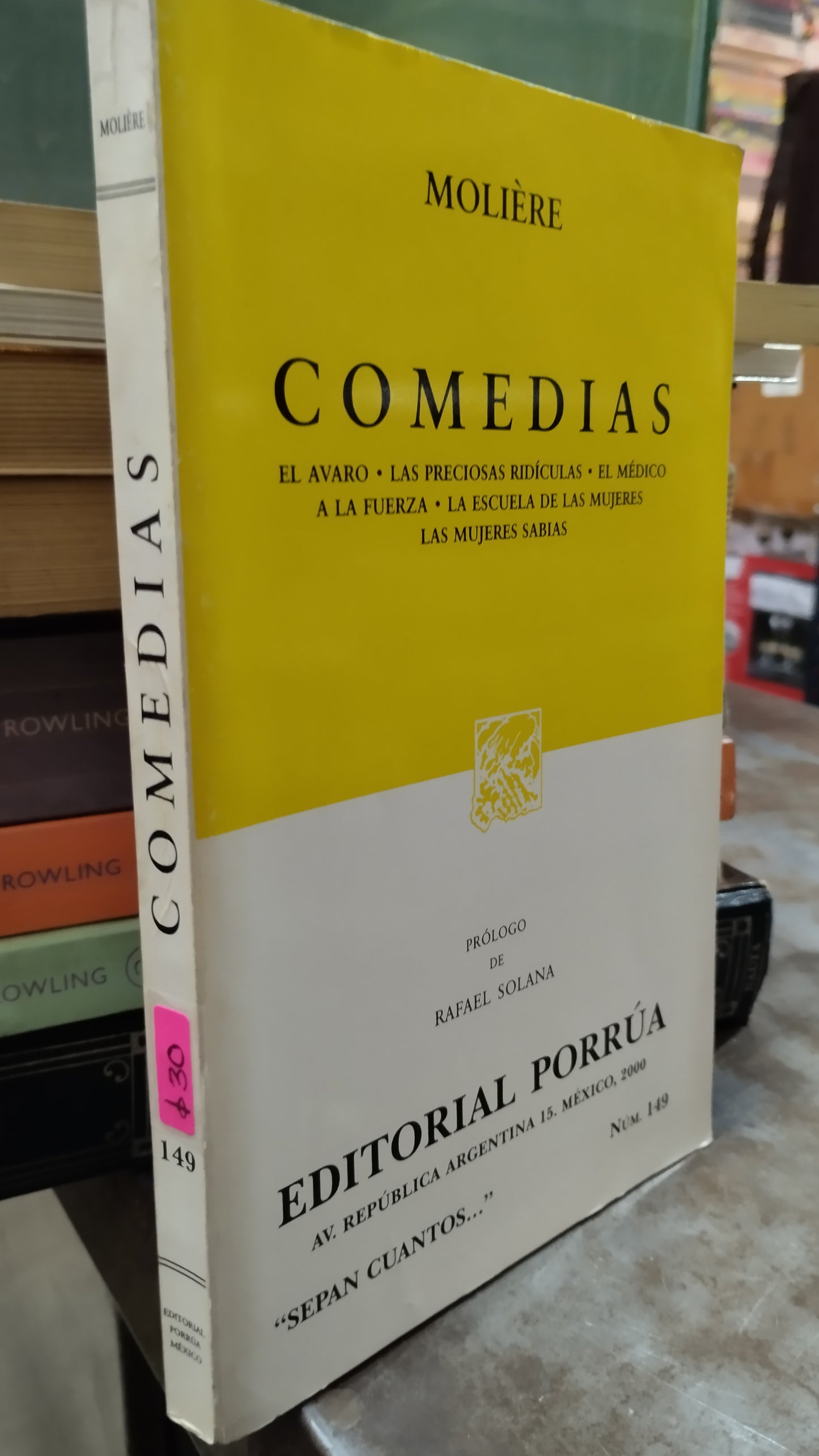 COMEDIAS POR MOLIERE LIBRO USADO NOVELAS ALDAMA
