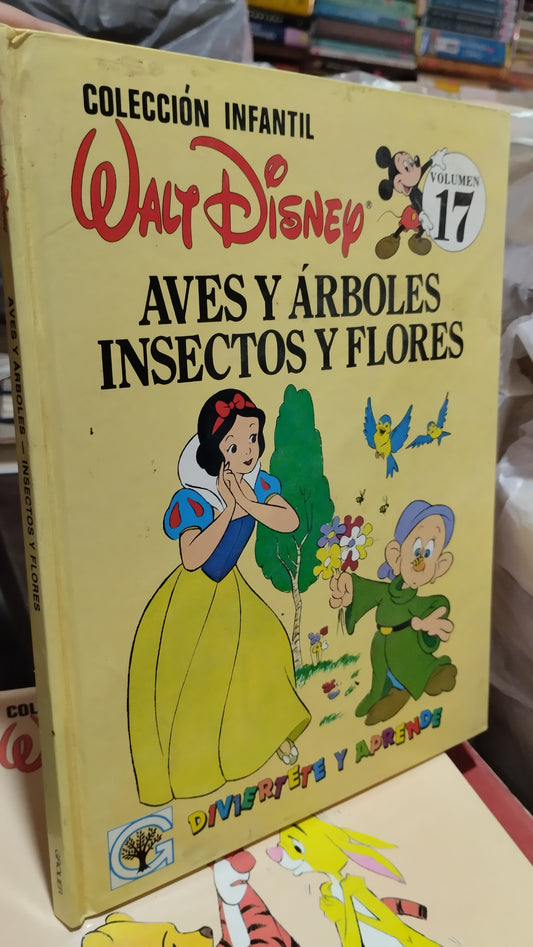 AVES Y ARBOLES INSECTOS Y FLORES POR EDITORIAL GROLIER LIBRO USADO INFANTIL ALDAMA