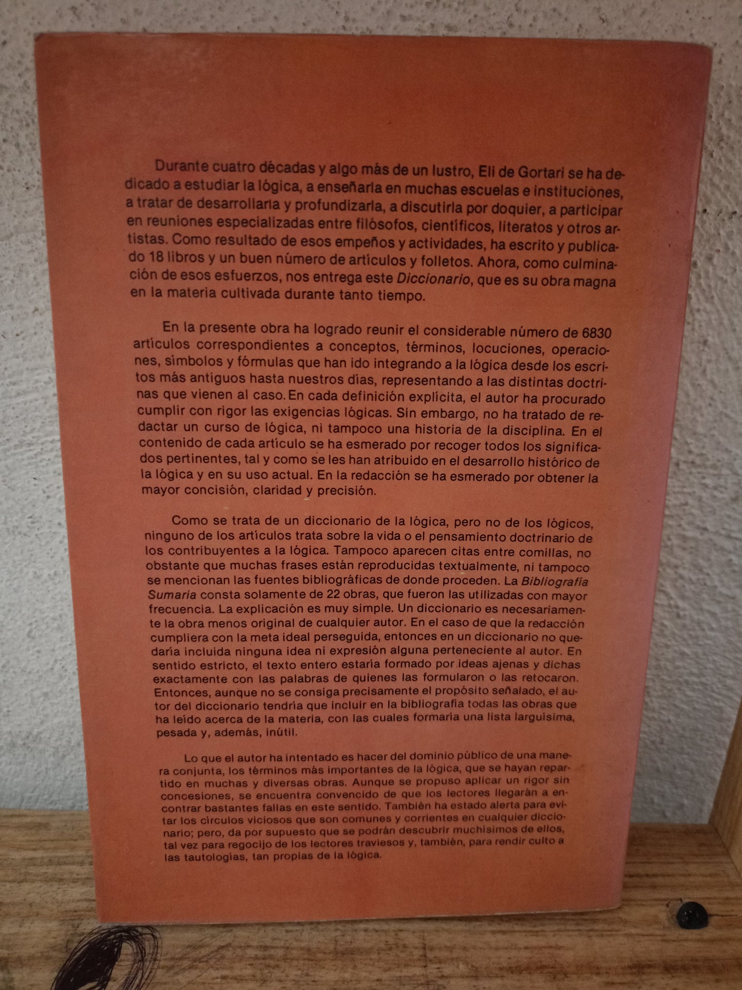 DICCIONARIO DE LA LÓGICA POR ELI DE GORTARI USADO EDUCACIÓN LITERARIO 305