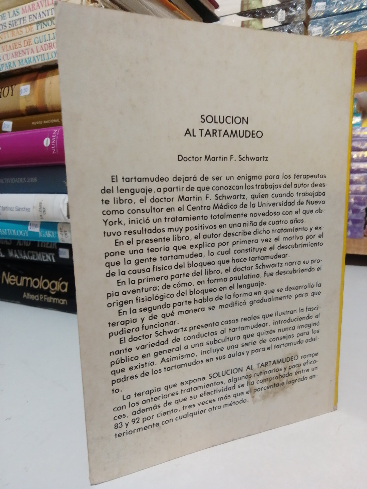 SOLUCION AL TARTAMUDEO POR DR. MARTIN F. SCHWARTZ USADO SUP.PERSONAL JUAREZ