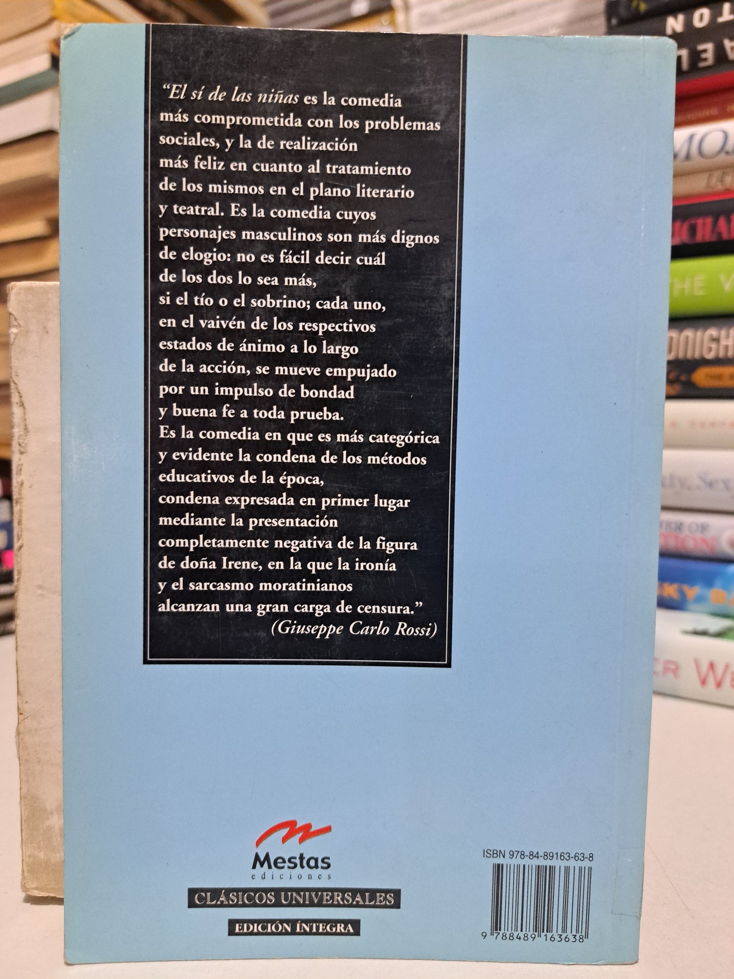 EL SÍ DE LAS NIÑAS LEANDRO FERNÁNDEZ DE MORATÍN USADO NOVELA JUÁREZ
