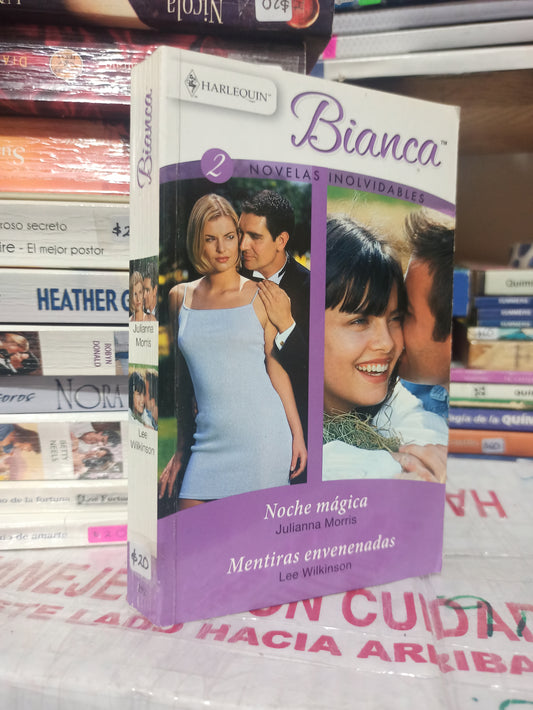 NOCHE MÁGICA POR JULIANNA MORRIS Y MENTIRAS ENVENENADAS POR LEE WILKINSON USADO NOVELAS JUÁREZ