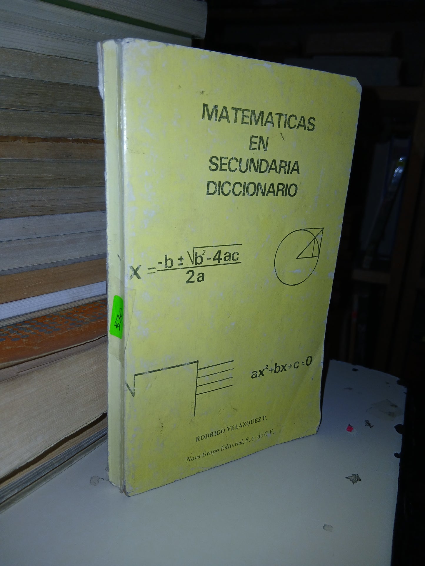 MATEMÁTICAS EN SECUNDARIA DICCIONARIO POR RODRIGO VELÁZQUEZ P. USADO MATEMÁTICAS LITERARIO 207
