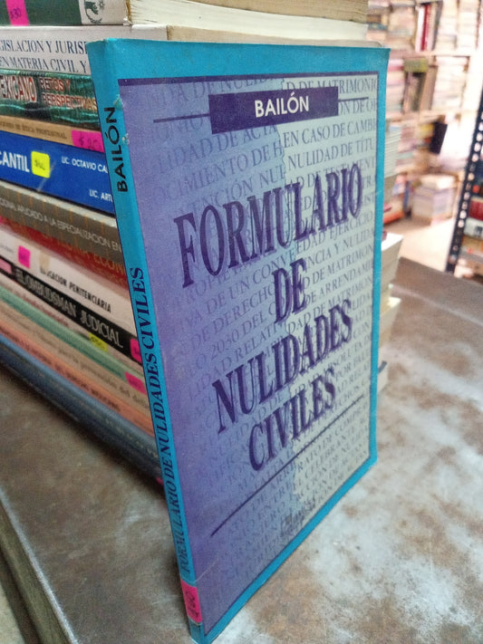 FORMULARIO DE NULIDADES CIVILES POR BAILON USADO DERECHO ALDAMA