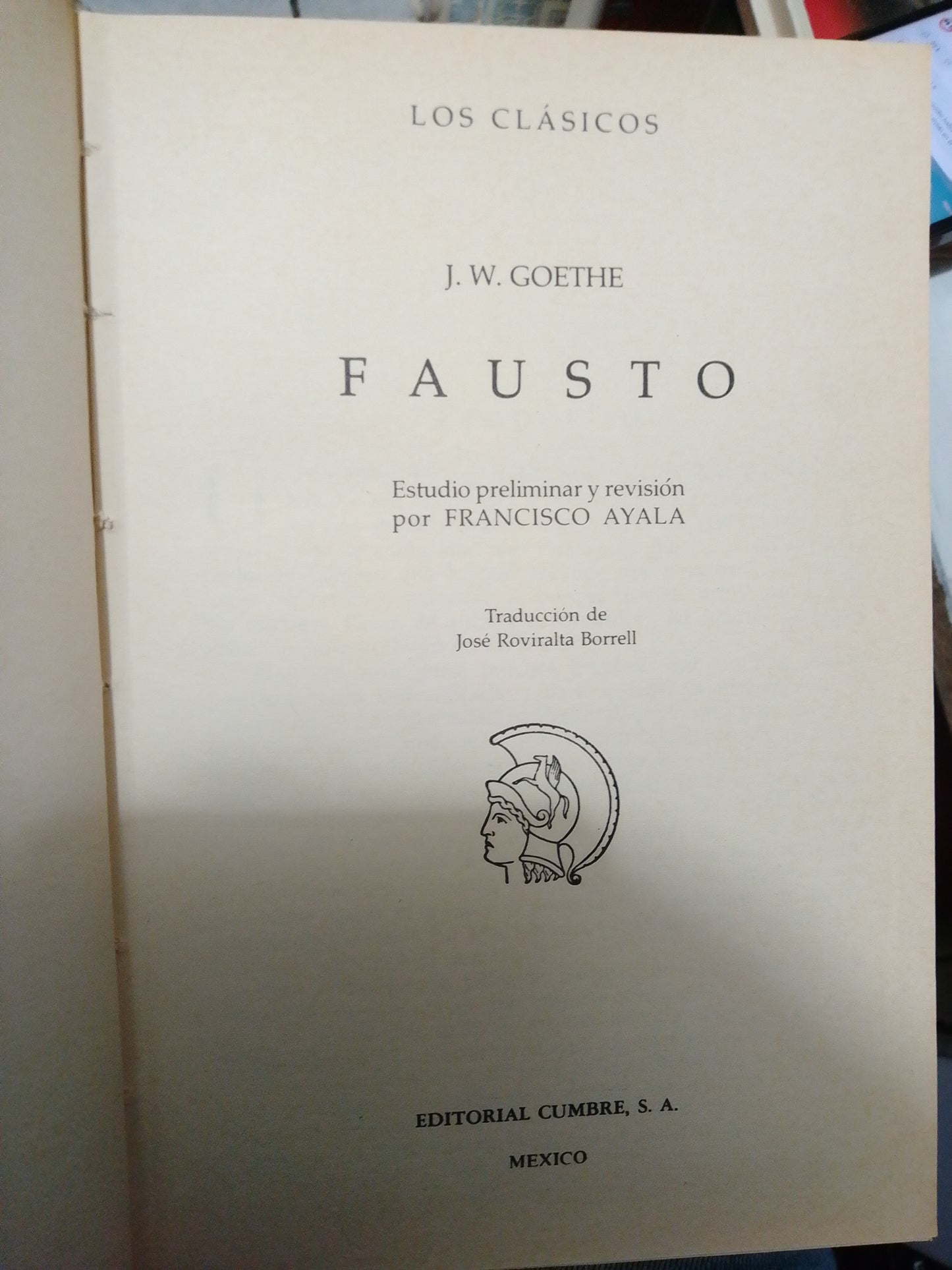 FAUSTO POR GOETHE USADO NOVELA JUÁREZ