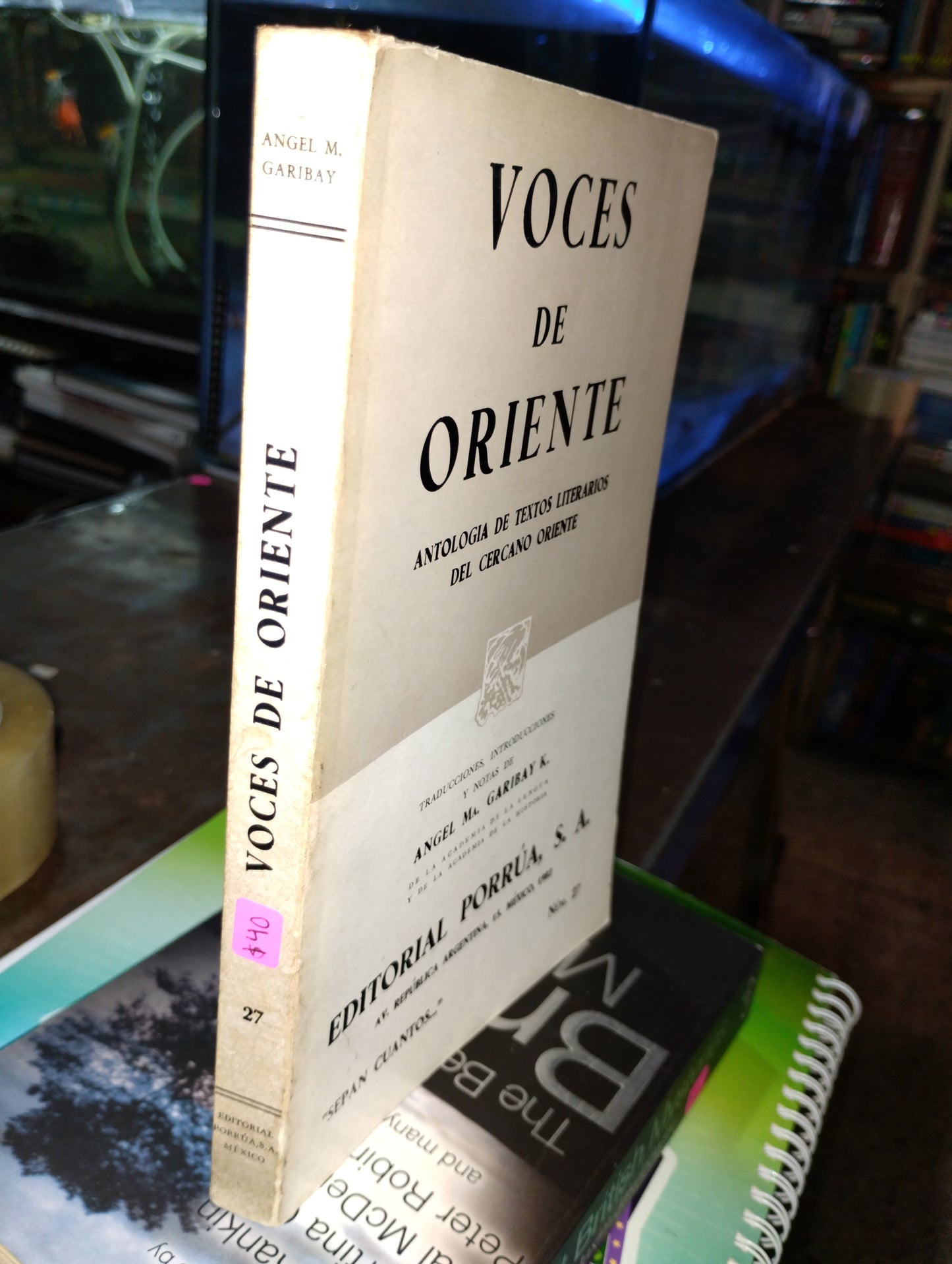 VOCES DE ORIENTE POR ANGEL M. GARIBAY USADO NOVELAS ALDAMA