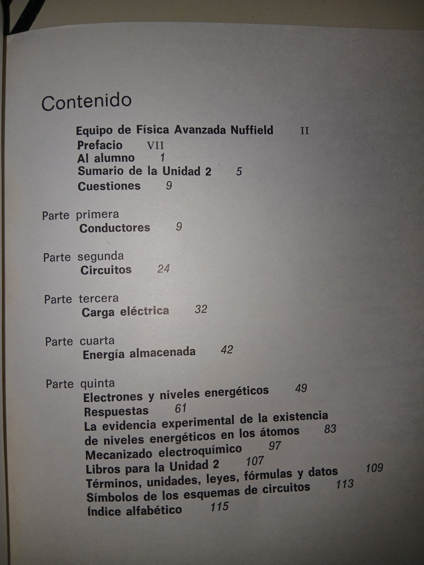 FÍSICA AVANZADA NUFFIELD. LIBRO DEL ALUMNO. UNIDAD 2 (VARIOS AUTORES) USADO FÍSICA LITERARIO 207