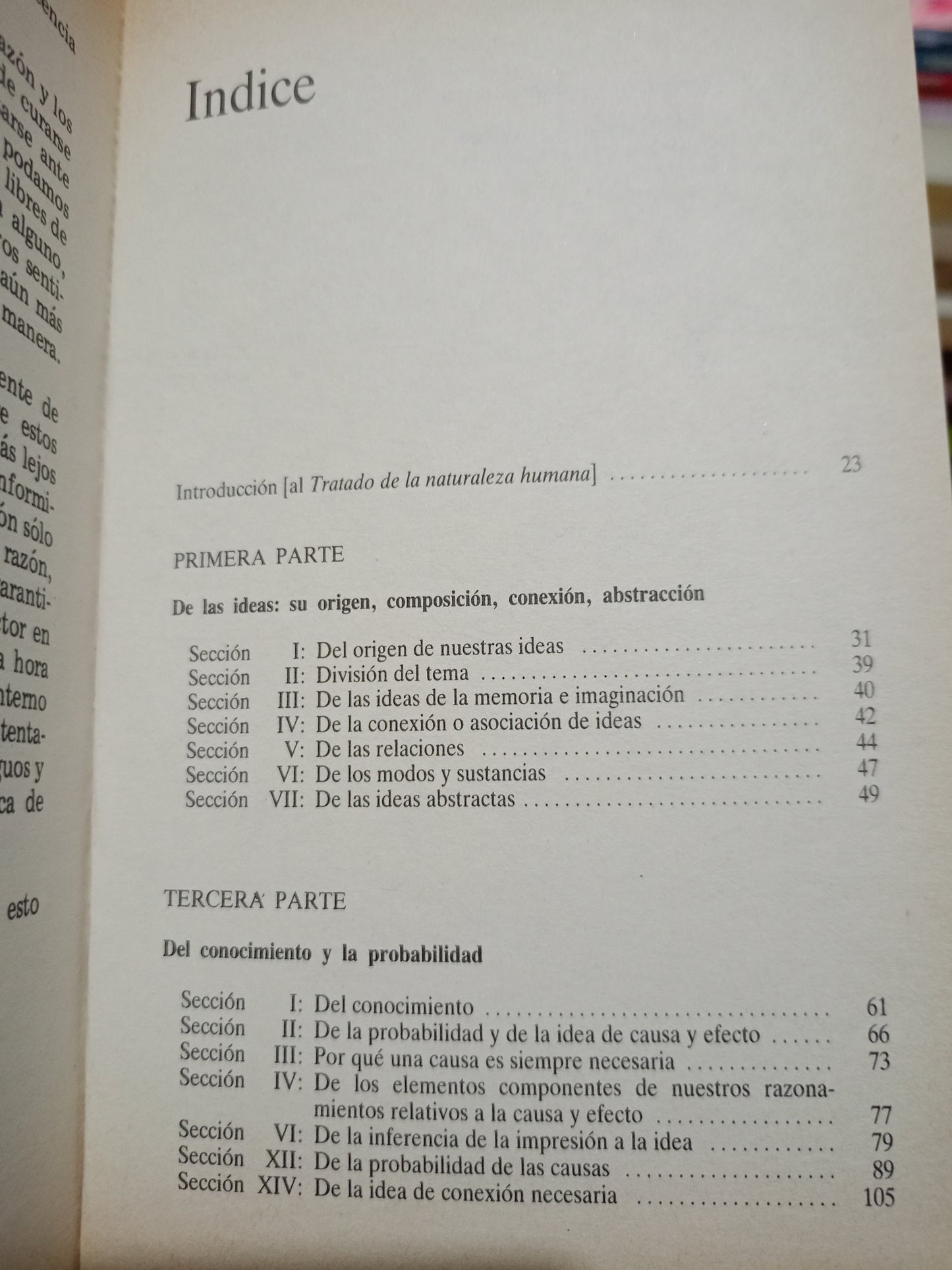 DEL CONOCIMIENTO POR DAVID HUME USADO NOVELA LITERARIO 305