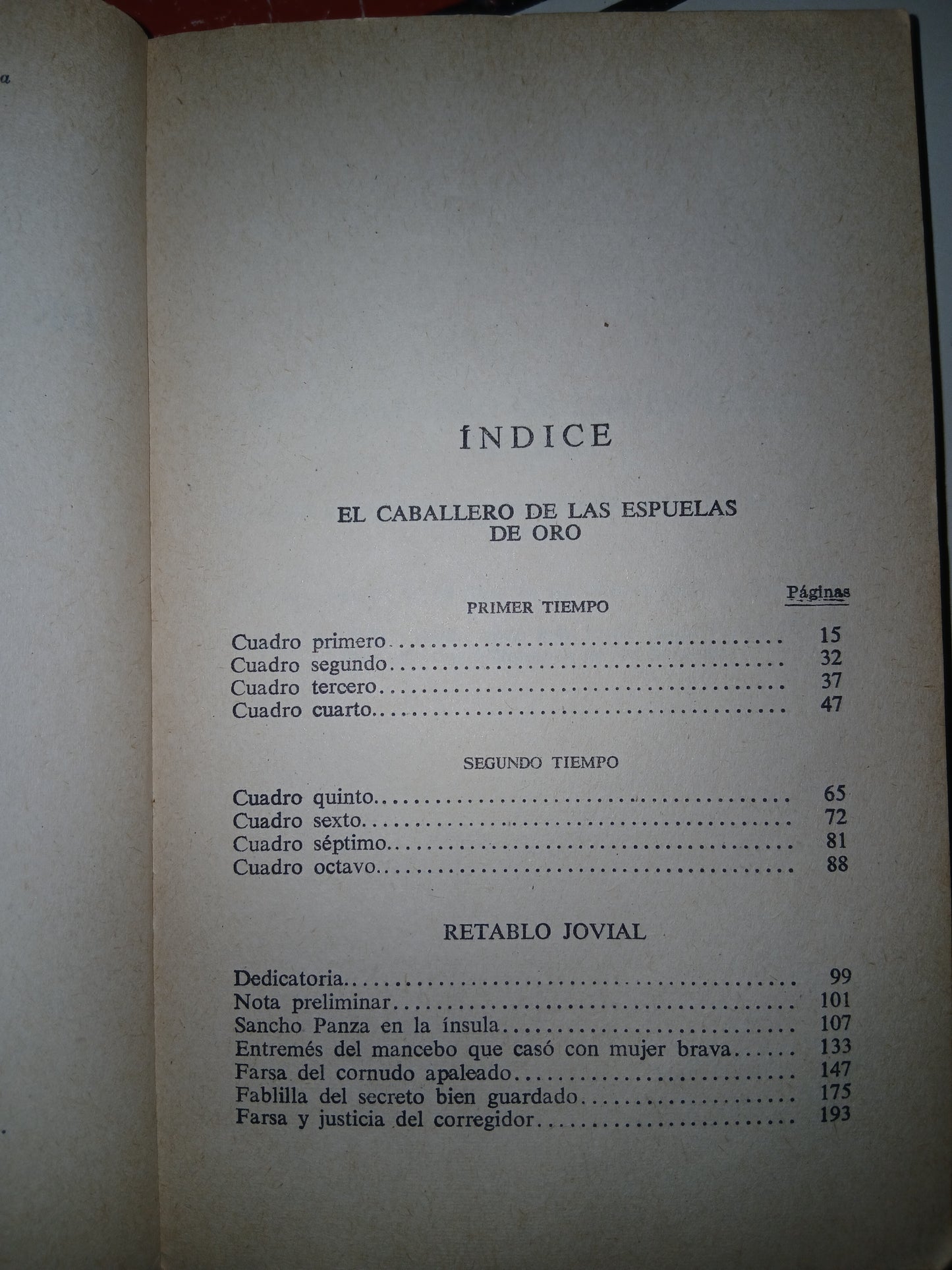 EL CABALLERO DE LAS ESPUELAS DE ORO/RETABLO JOVIAL POR ALEJANDRO CASONA USADO TEATRO LITERARIO 207