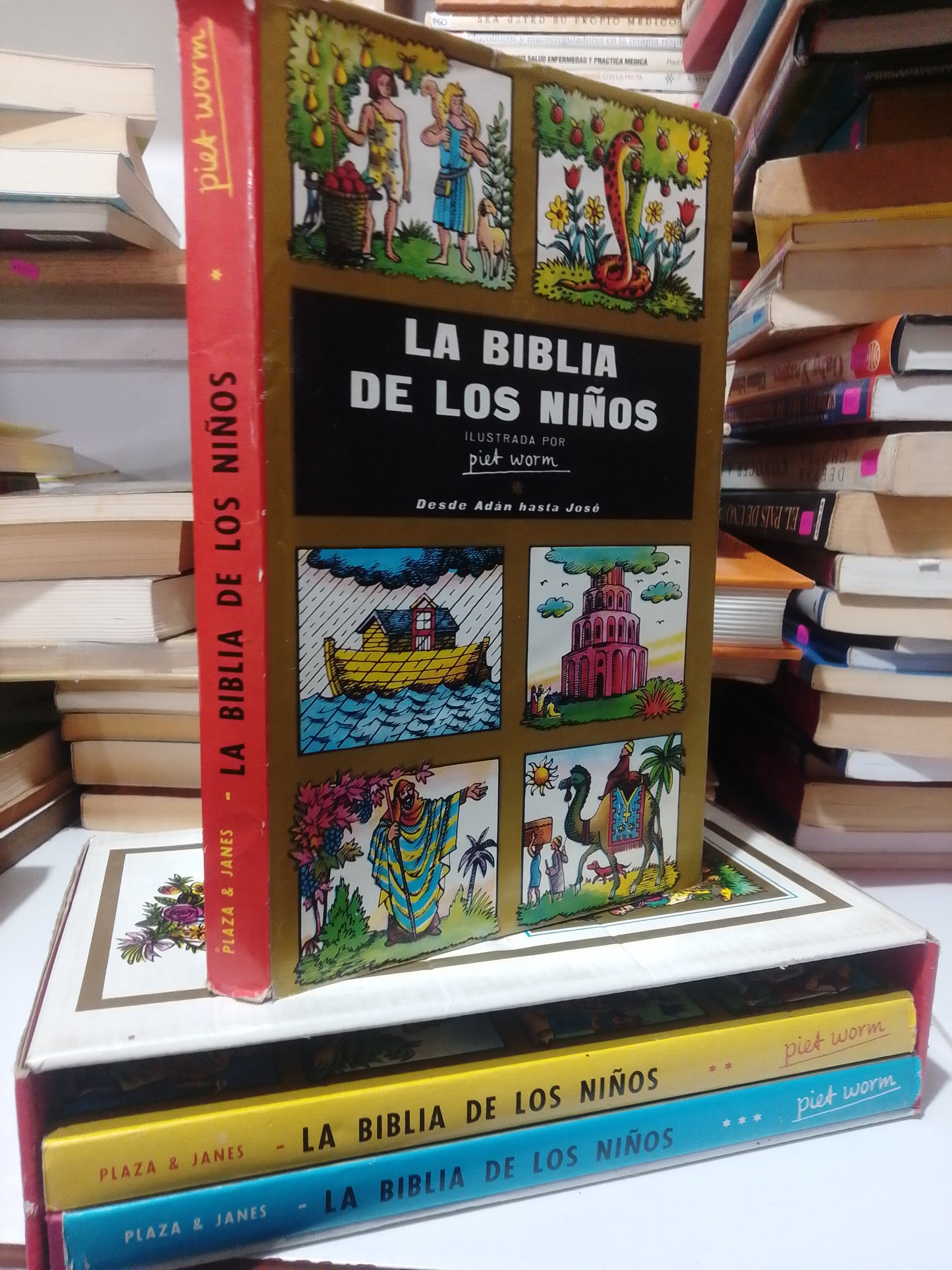 LA BIBLIA DE LOS NIÑOS 3 TOMOS POR PIET WORM USADO RELIGION JUAREZ