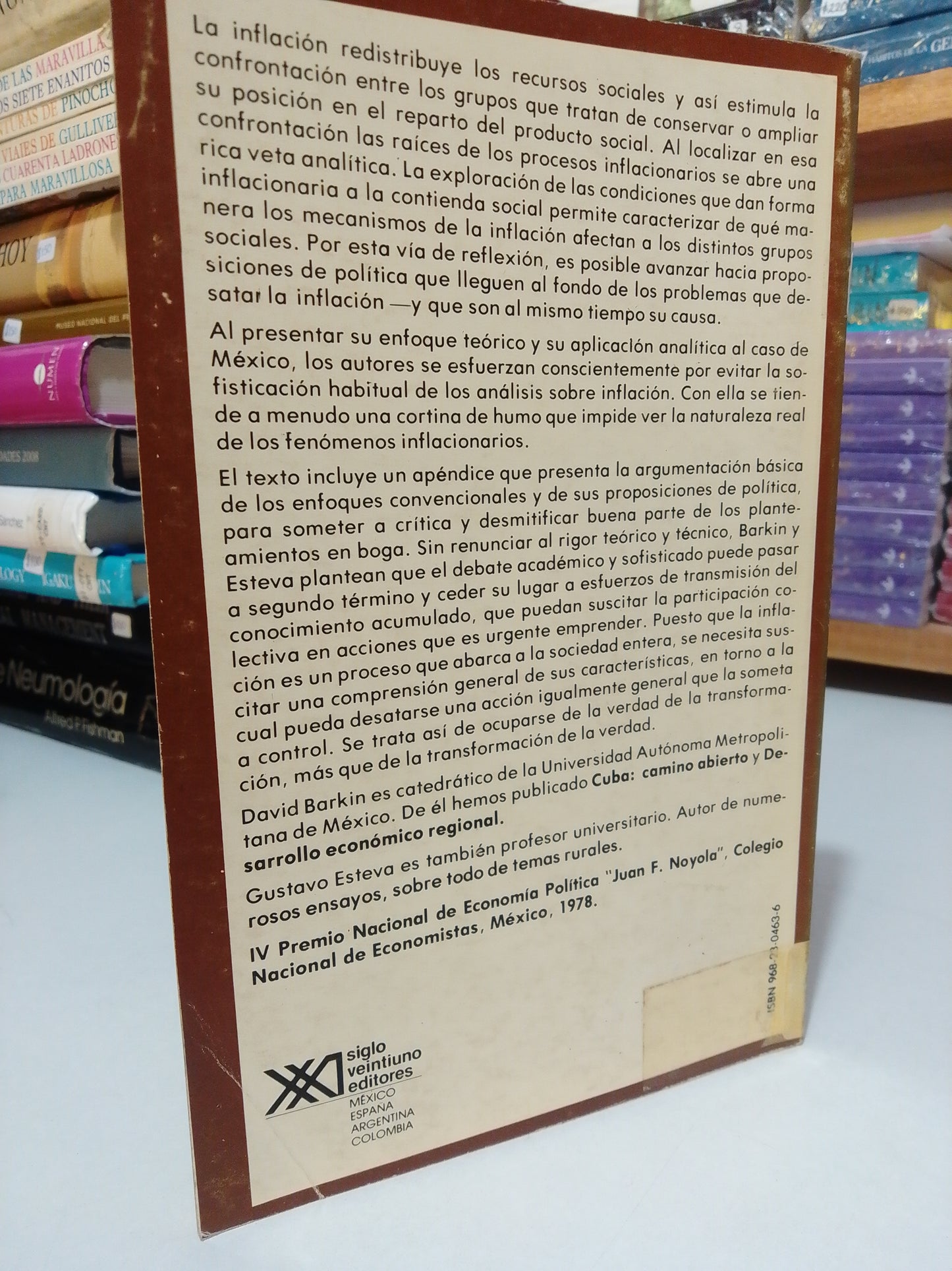 INFLACION Y DEMOCRACIA EL CASO DE MEXICO POR DAVID BARQUIN Y GUSTAVO ESTEBAN USADO HISTORIA JUAREZ