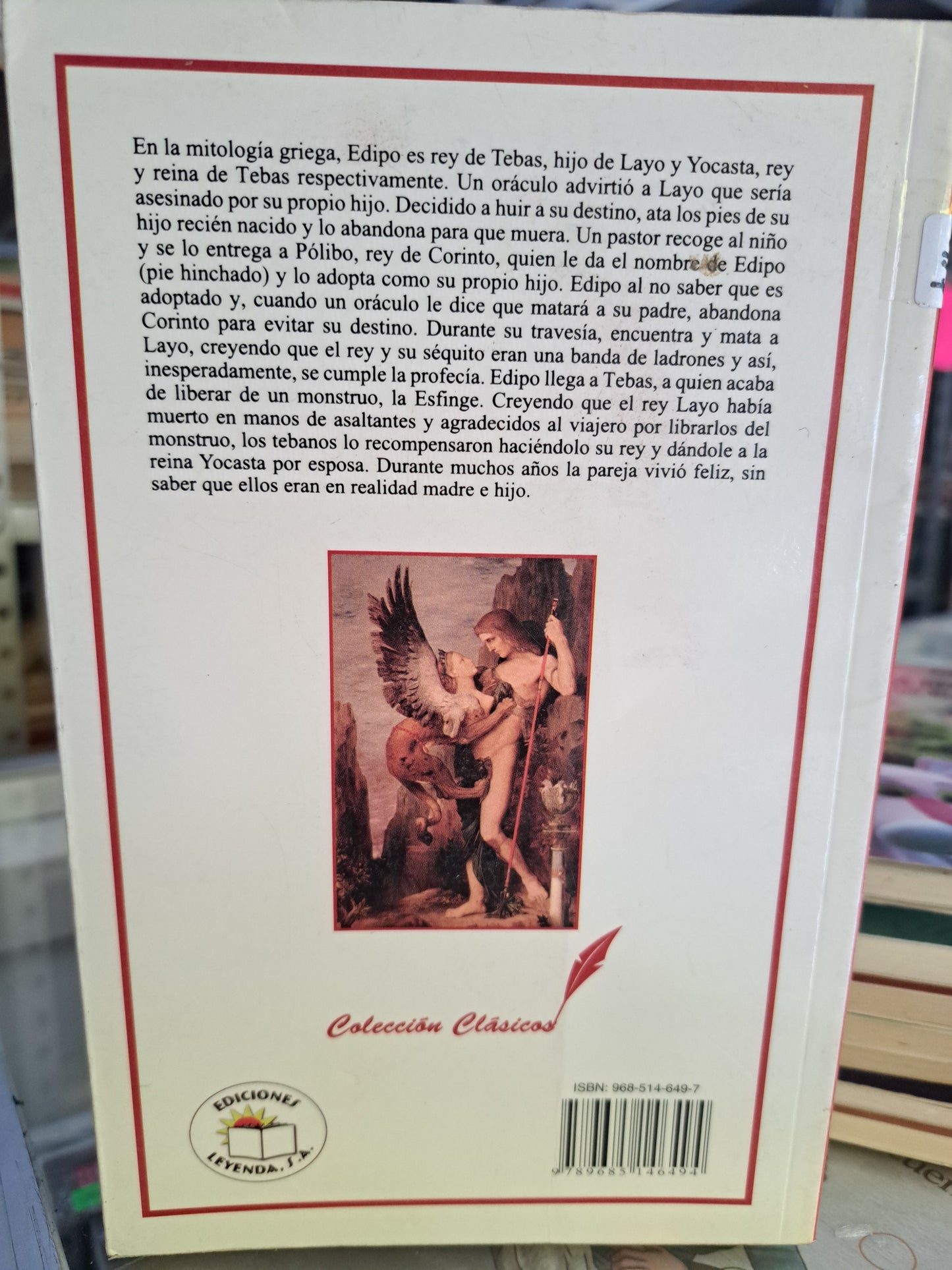 EDIPO REY SOFOCLES USADO NOVELA JUÁREZ