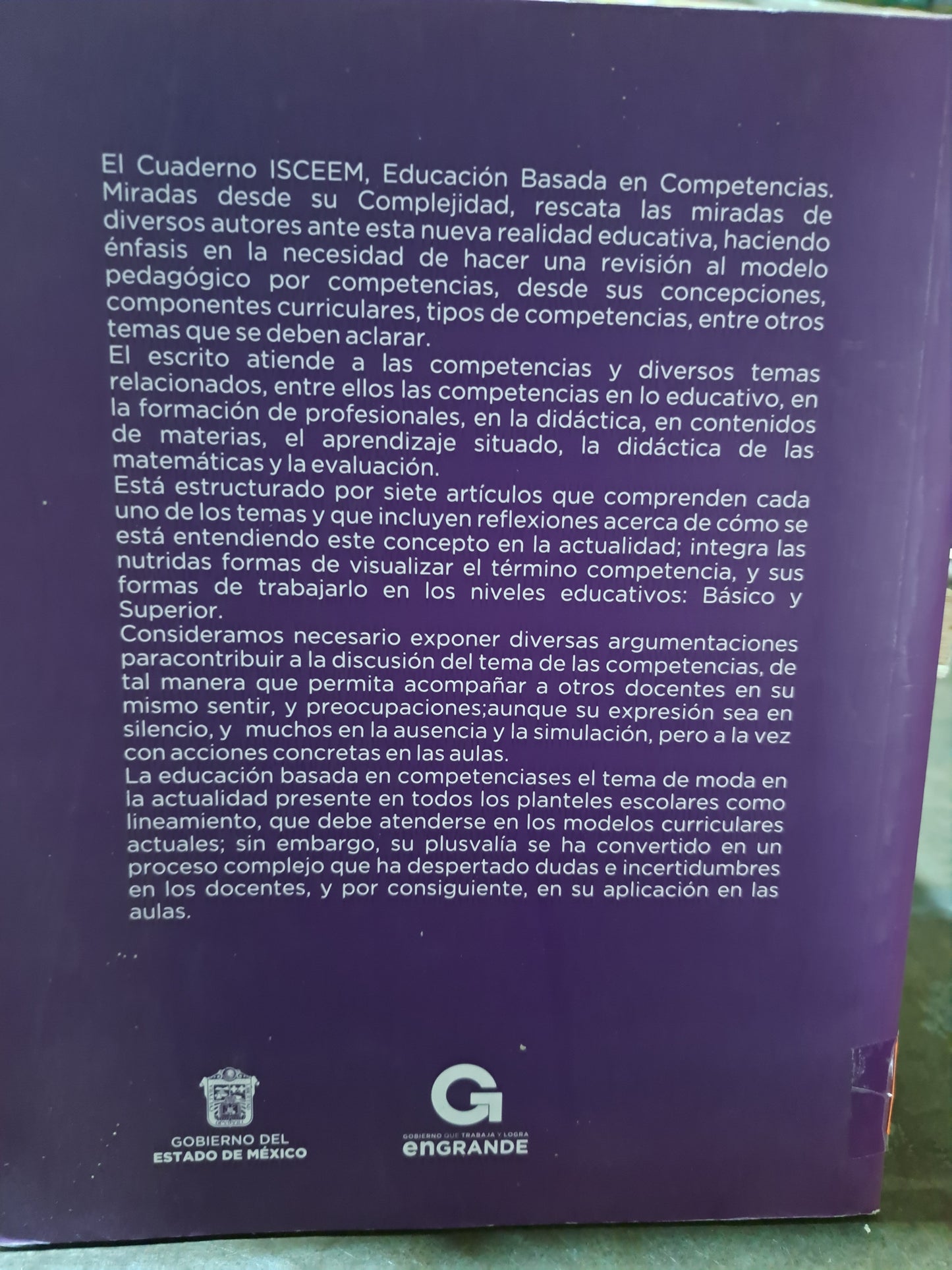 EDUCACIÓN BASADA EN COMPETENCIAS MIRADAS DESDE SU COMPLEJIDAD  COORD. FERNANDO FLORES VELÁZQUEZ USADO EDUCACIÓN ALDAMA