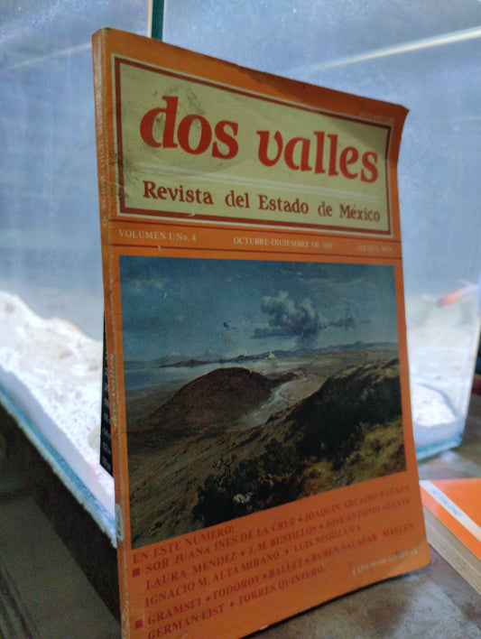 DOS VALLES REVISTA DEL ESTADO DE MEXICO OCTUBRE DICIEMBRE 1988 USADO GEOGRAFIA ALDAMA