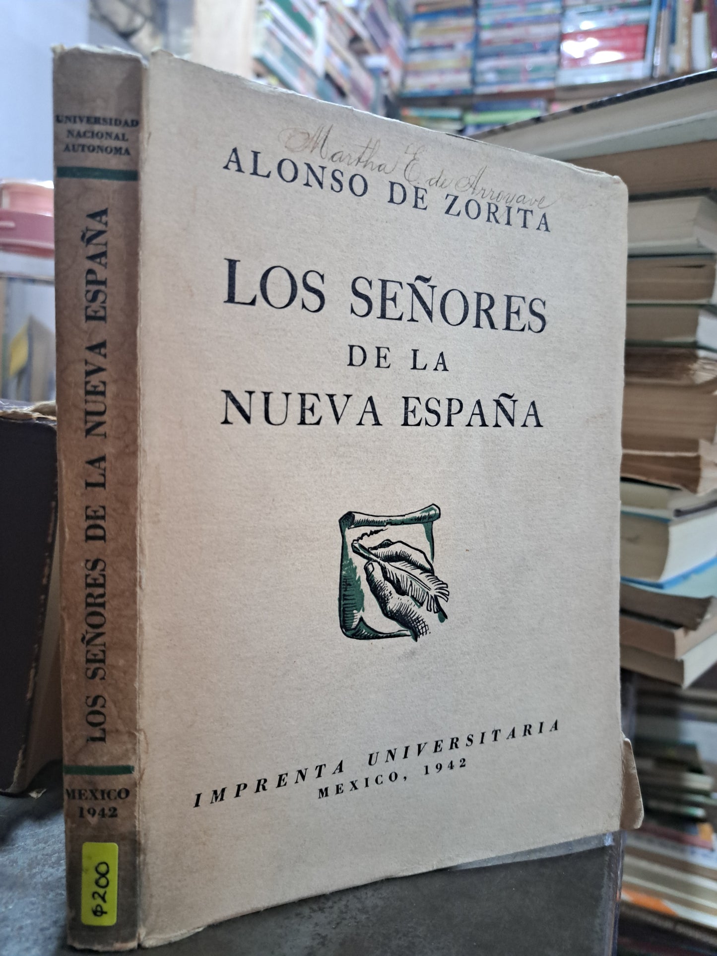 LOS SEÑORES DE LA NUEVA ESPAÑA ALONSO DE ZORITA USADO ANTIGUO ALDAMA