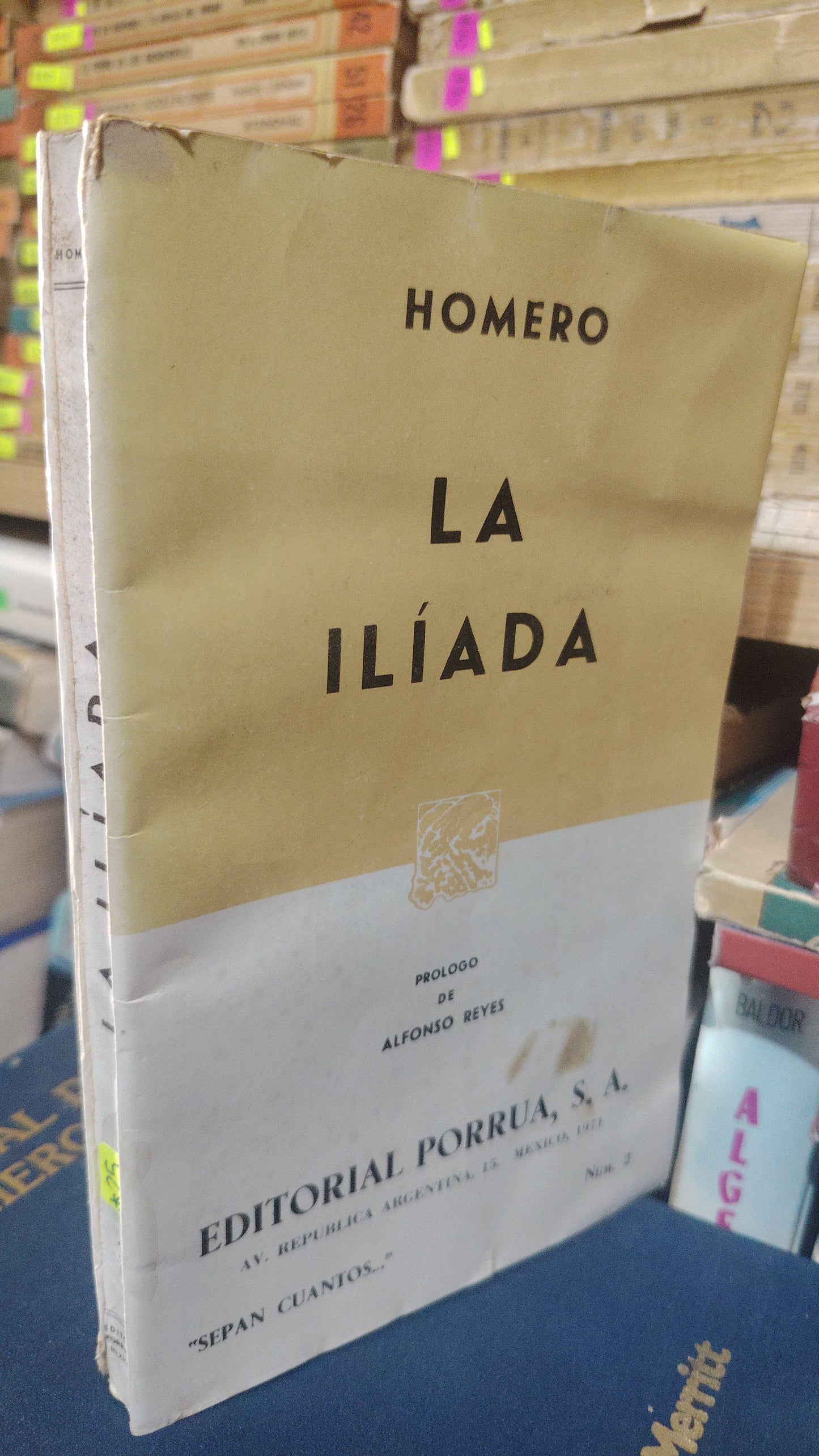 LA ILIADA POR HOMERO USADO NOVELA JUÁREZ 507