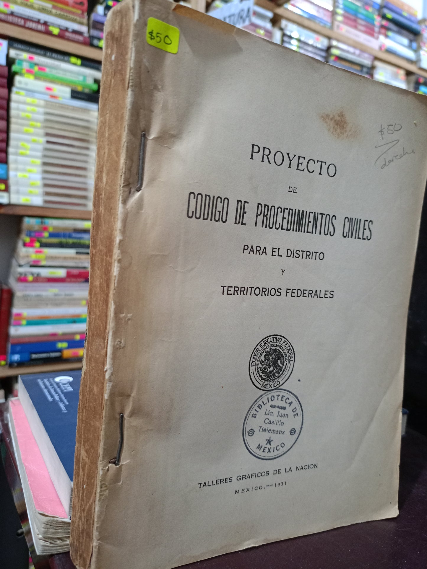 CODIGO DE PROCEDIMIENTOS CIVILES USADO DERECHO LITERARIO 305