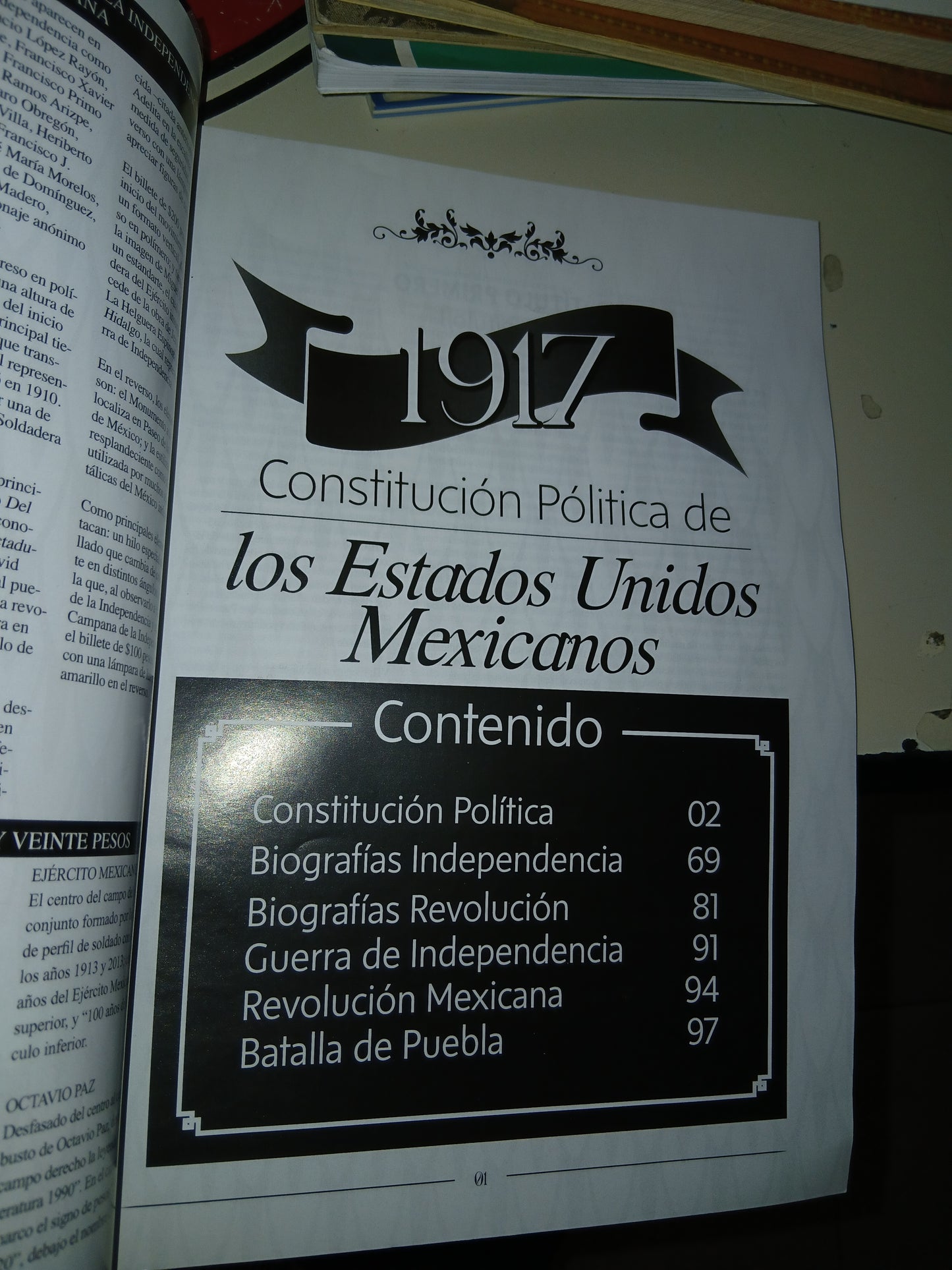 CONSTITUCIÓN POLÍTICA DE LOS ESTADOS UNIDOS MEXICANOS Y BIOGRAFÍAS DE NUESTROS HÉROES USADO DERECHO LITERARIO 207