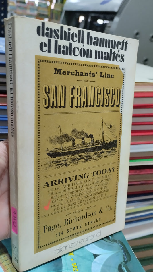 EL HALCON MALTRS POR DASHIELL HAMMETT LIBRO USADO NOVELAS ALDAMA