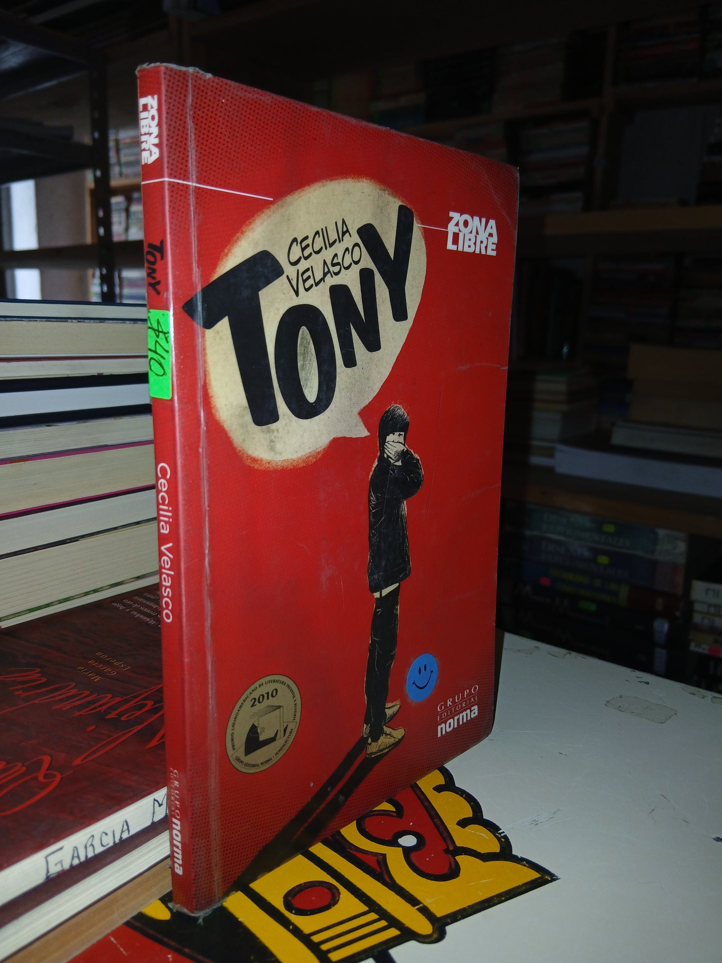 TONY POR CECILIA VELASCO USADO NOVELA LITERARIO 207