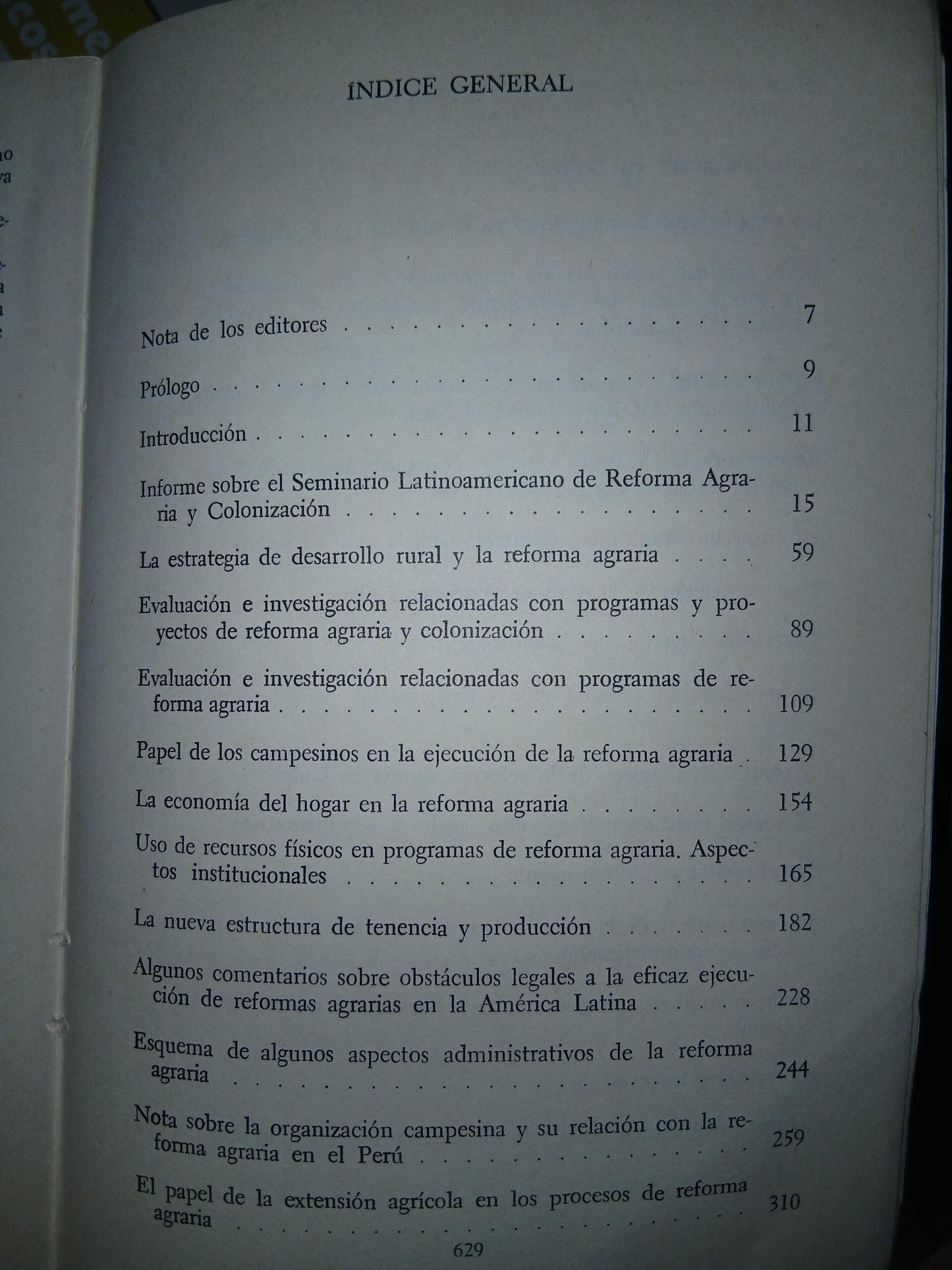 SEMINARIO LATINOAMERICANO SOBRE REFORMS AGRARIA Y COLONIZACIÓN POR JORGE MARTÍNEZ RÍOS USADO AGRARIA LITERARIO 207