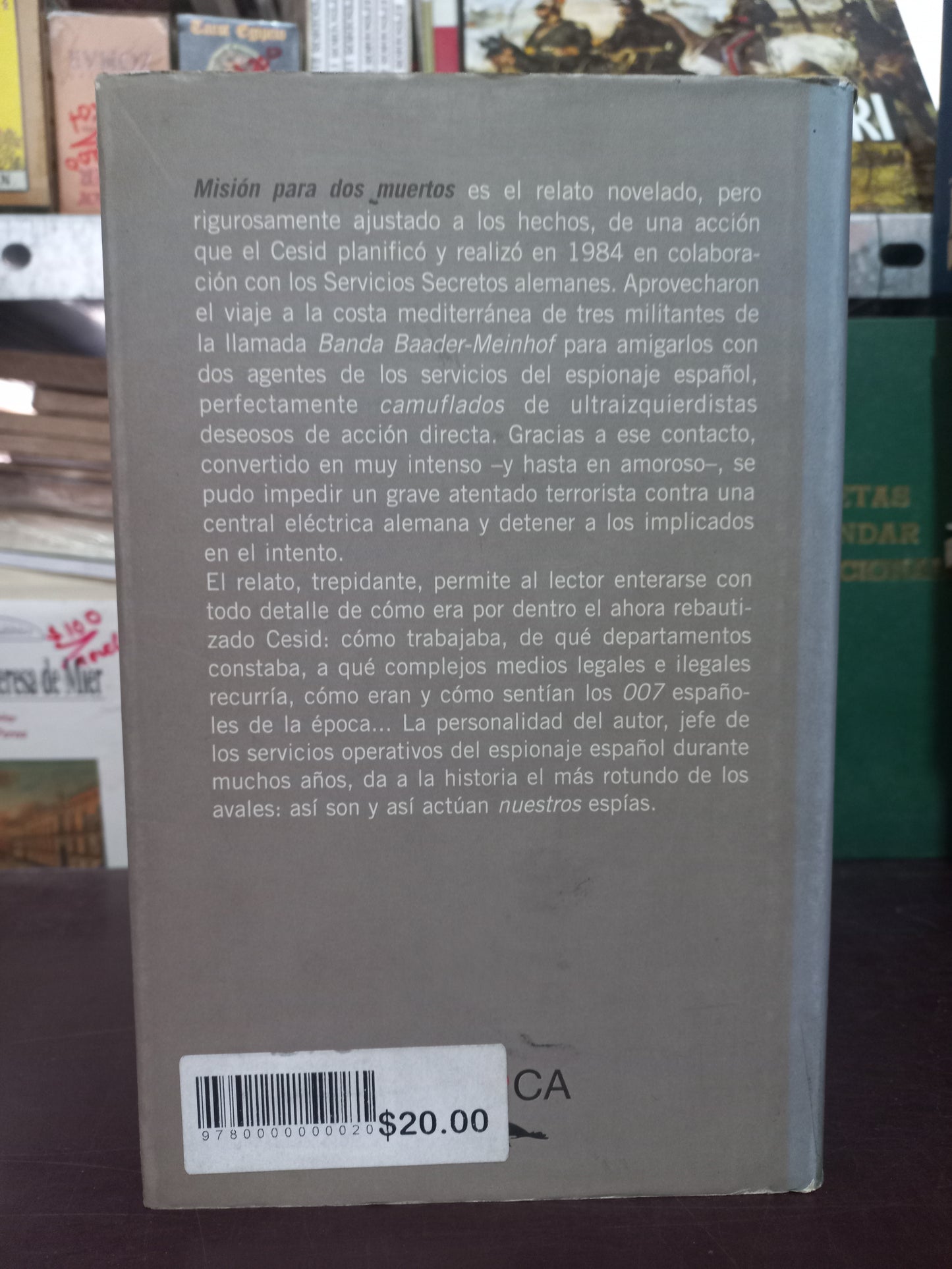 MISIÓN PARA DOS MUERTOS POR JUAN ALBERTO PEROTE USADO HISTORIA LITERARIO 305