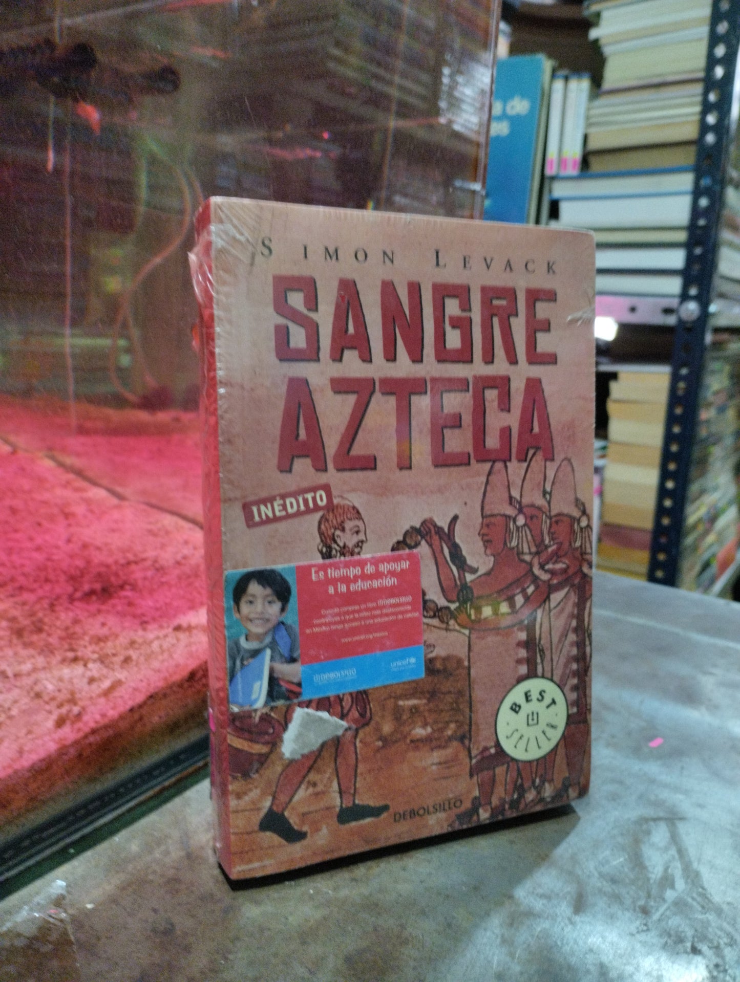 SANGRE AZTECA POR SIMON LEVACK USADO NOVELA ALDAMA