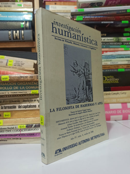 INVESTIGACION HUMANISTICA LA FILOSOFIA DE HABERMAS Y APEL POR VARIOS AUTORES USADO SOCIOLOGIA JUÁREZ