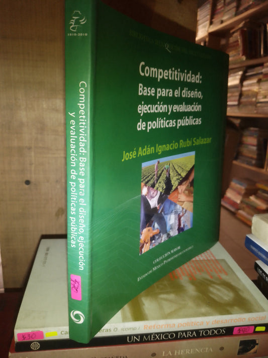 COMPETITIVIDAD BASE PARA EL DISEÑO EJECUCION Y EVALUACIÓN DE POLITICAS PUBLICAS POR JOSE ADAN IGNACIO RUBI USADO POLÍTICA LITERARIO 207