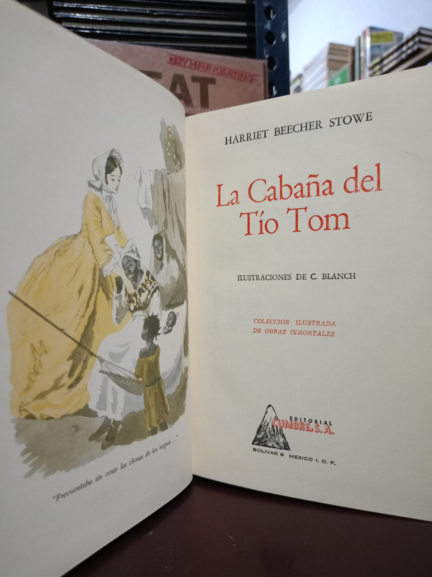 LA CABAÑA DEL TIO TOM H. BEECHER STOWE USADO NOVELA LITERARIO 305