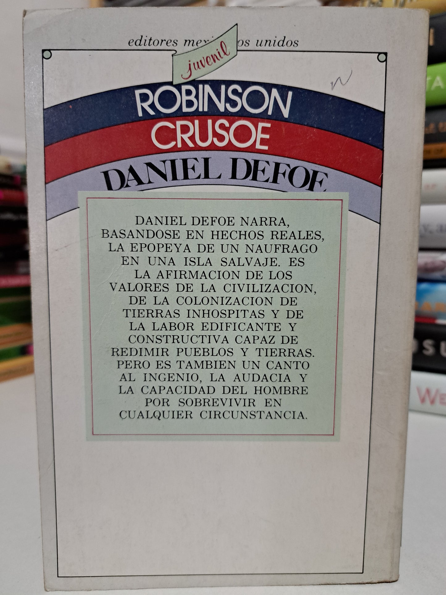 DANIEL DEFOE ROBINSON CRUSOE USADO NOVELA JUÁREZ
