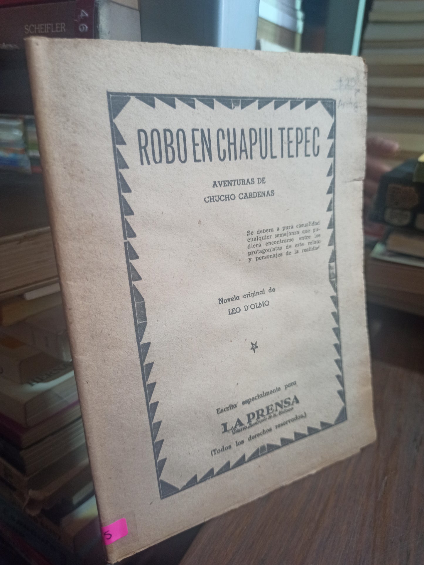 ROBO EN CHAPULTEPEC POR CHUCHO CARDENAS USADO ANTIGUOS ALDAMA