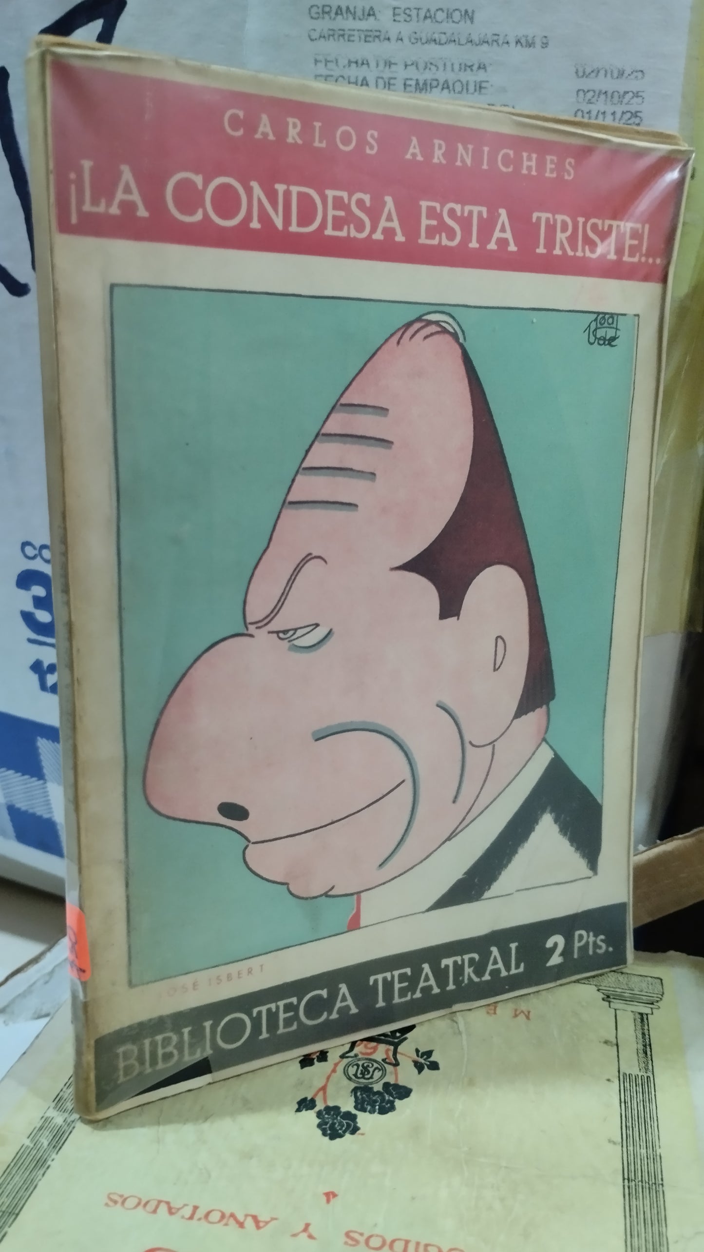 LA CONDESA ESTA TRISTE POR CARLOS ARNICHES LIBRO USADO ANTIGUO ALDAMA