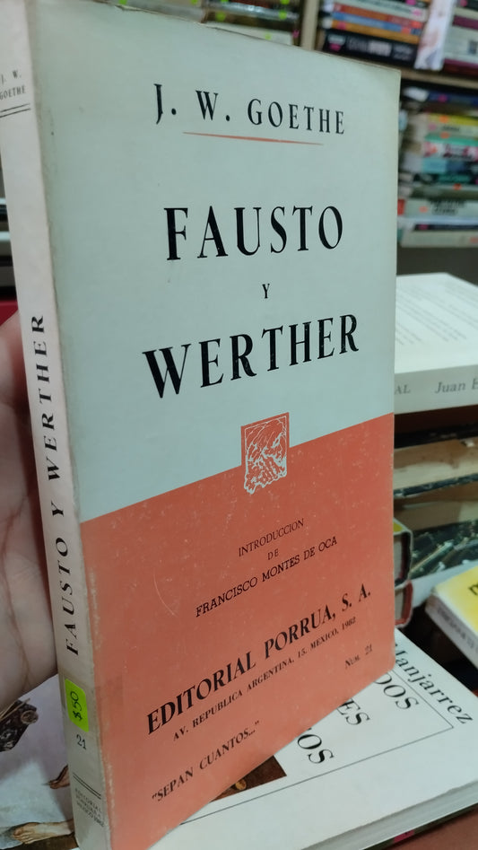 FAUSTO Y WERTHER POR GOETHE LIBRO USADO NOVELAS ALDAMA