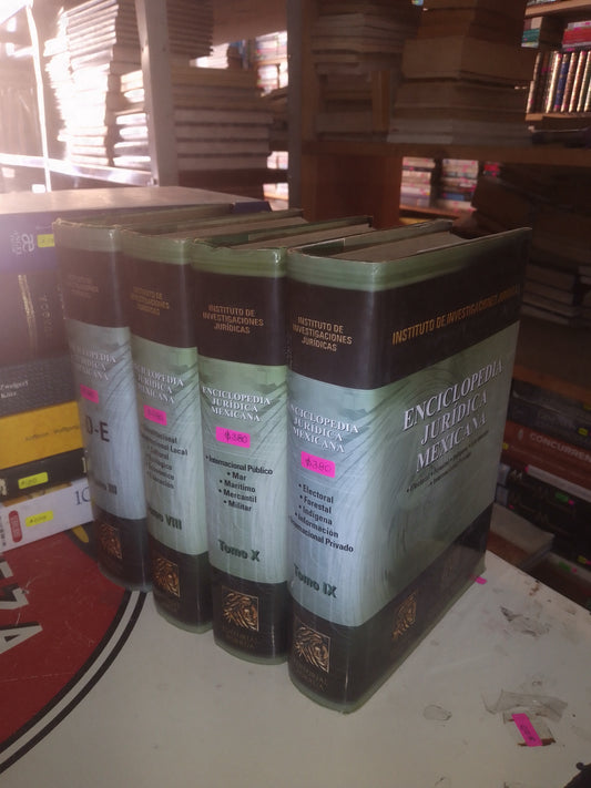 ENCICLOPEDIA JURÍDICA MEXICANA (VARIOS AUTORES) $380 CADA TOMO USADO DERECHO LITERARIO 207
