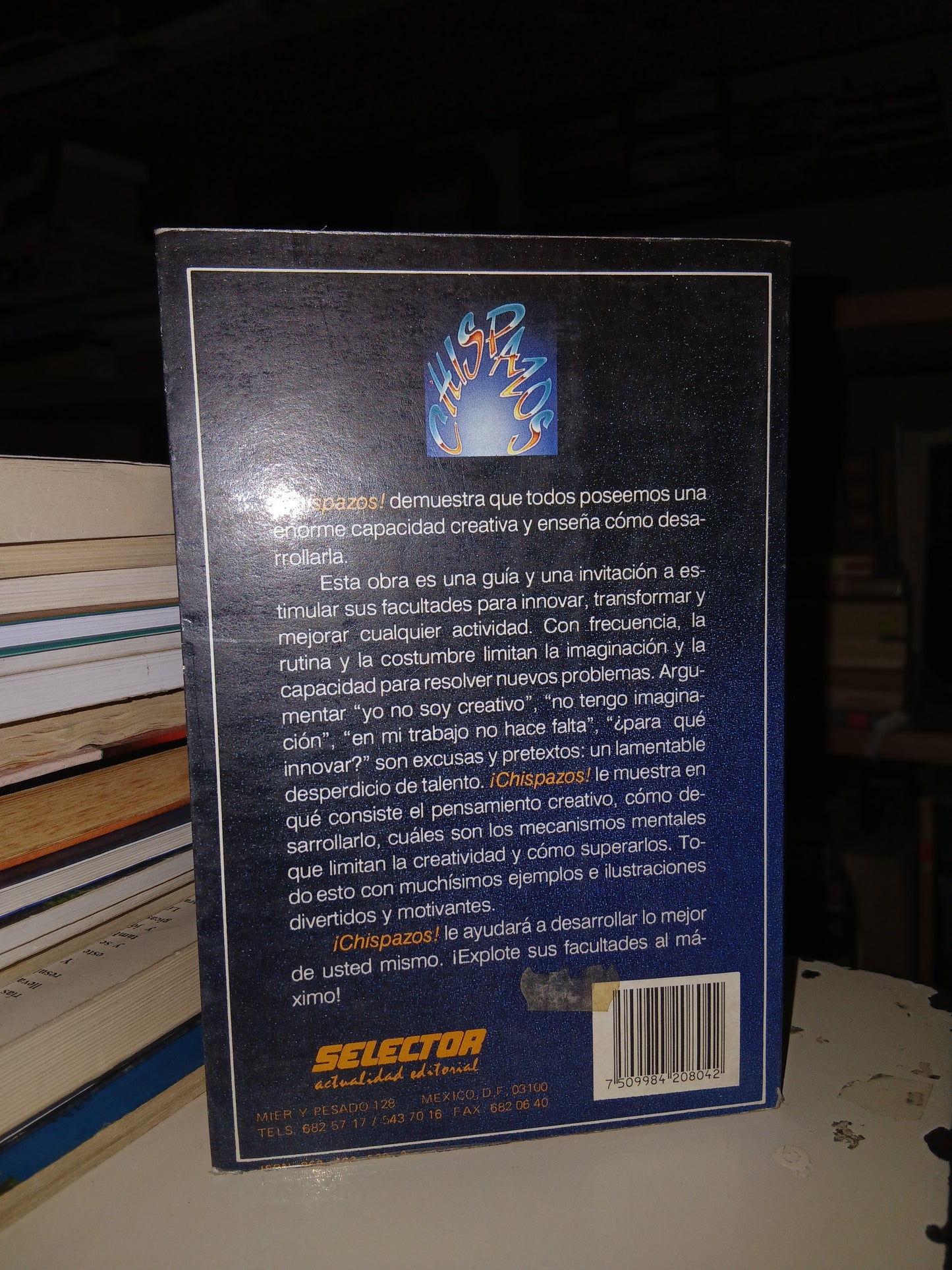 CHISPAZOS POR ROGER VON OECH USADO SUPERACIÓN PERSONAL LITERARIO 207