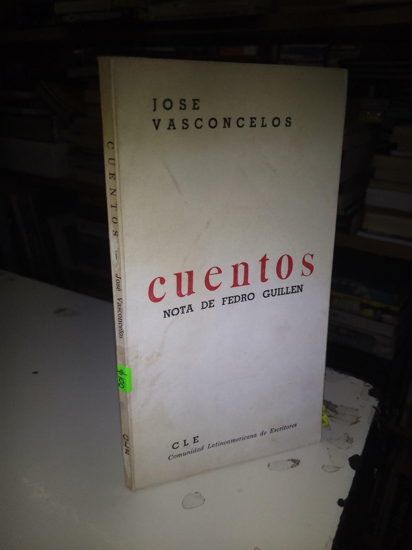 CUENTOS POR JOSÉ VASCONCELOS USADO NOVELA LITERARIO 207