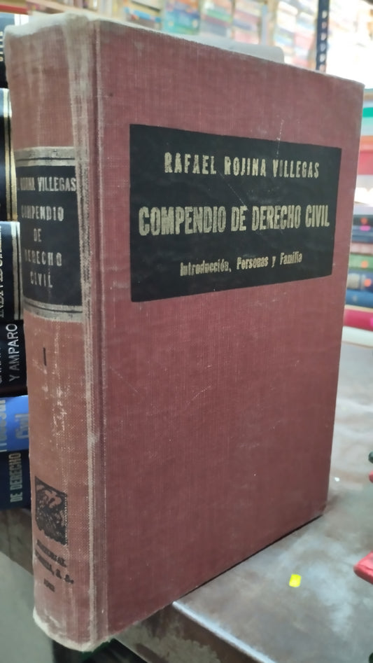 COMPENDIO DE DERECHO CIVIL POR RAFAEL ROJINA VILLEGAS LIBRO USADO DERECHO ALDAMA